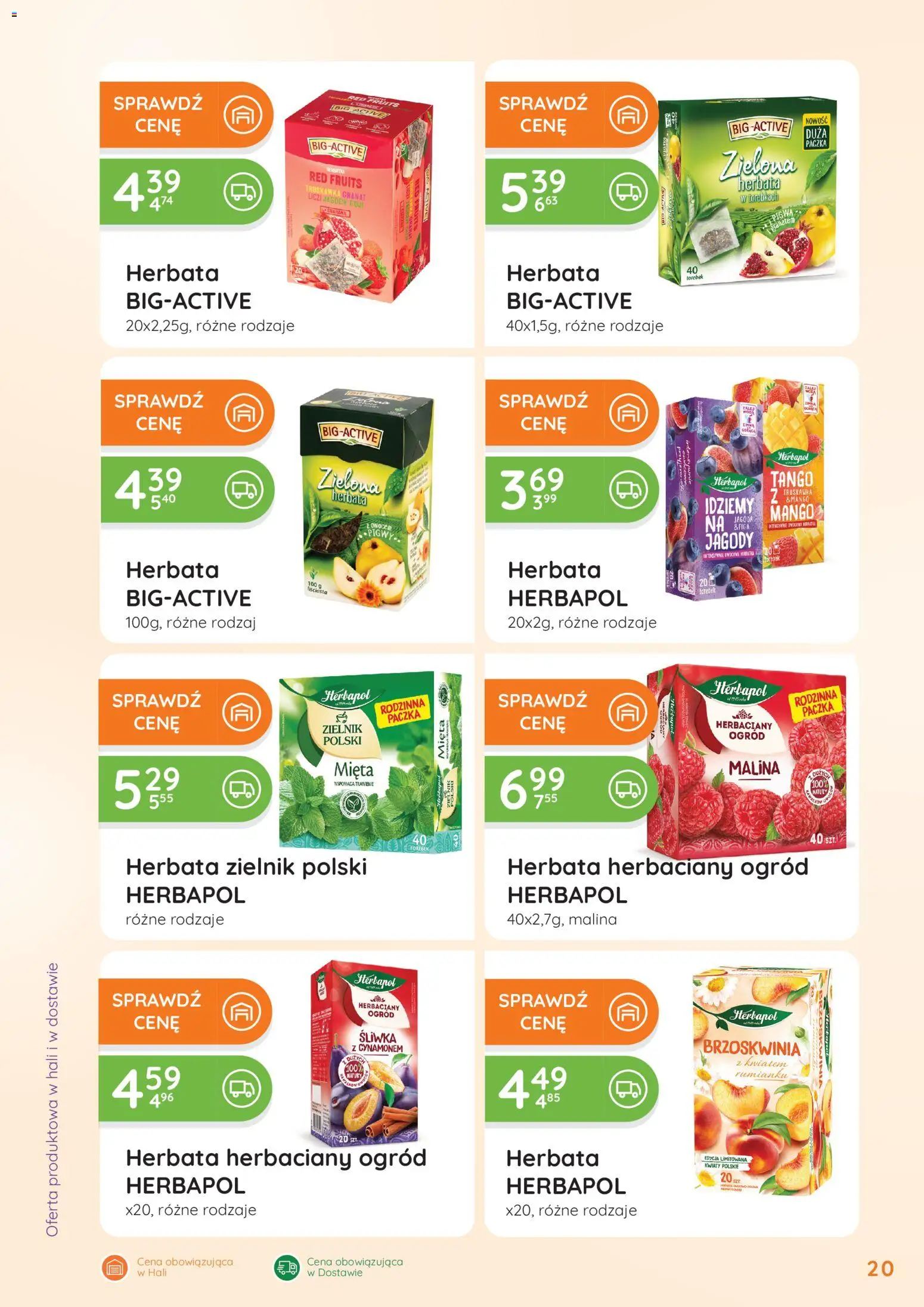 Eurocash Gazetka - Oferta Handlowa od 19.01.2026 | Strona: 20 | Produkty: Brzoskwinia, Jagody, Mięta, Kwiaty