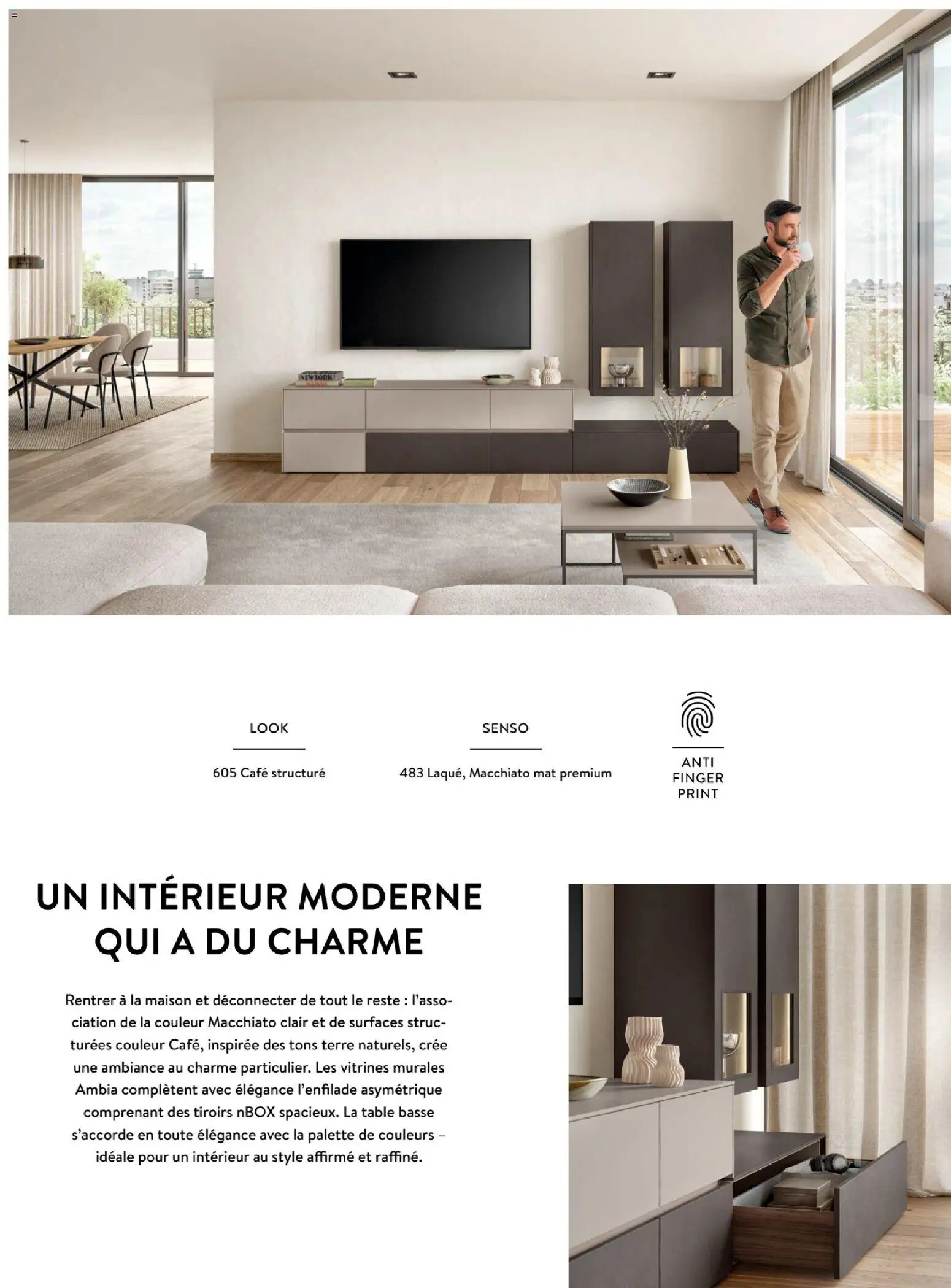 {H1} | Page: 77 | Produits: Table basse, Table, Tiroirs, Café