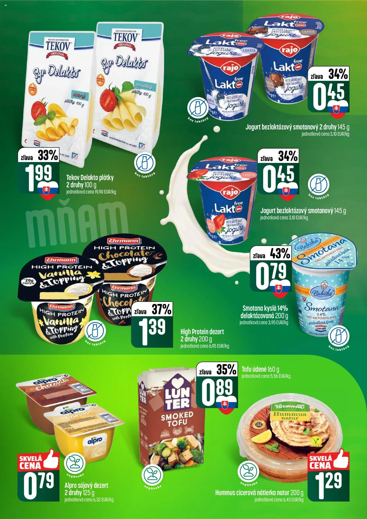 Nové COOP Jednota akcie – leták je platný od 12.02.2026 | Strana: 28 | Produkty: Syr, Tofu, Protein, Alpro