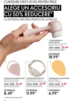 Ofertele Oriflame valabile de la 06.05.2026 | Pagină: 112 | Produse: Bentiță de păr, Perie, Burete