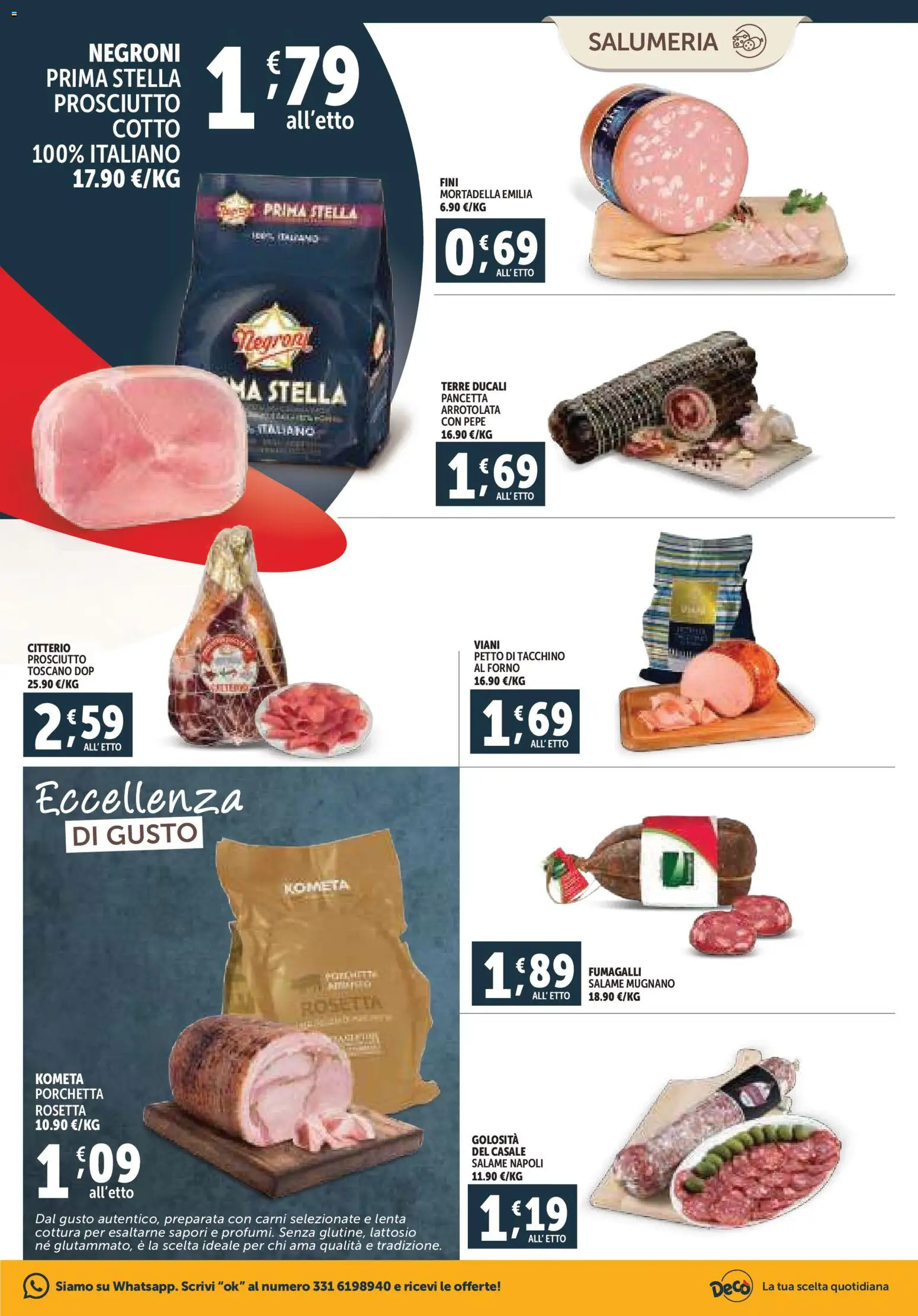 Volantino Decò del 20.11.2025 | Pagina: 3 | Prodotti: Prosciutto Cotto, Salame, Pepe, Prosciutto
