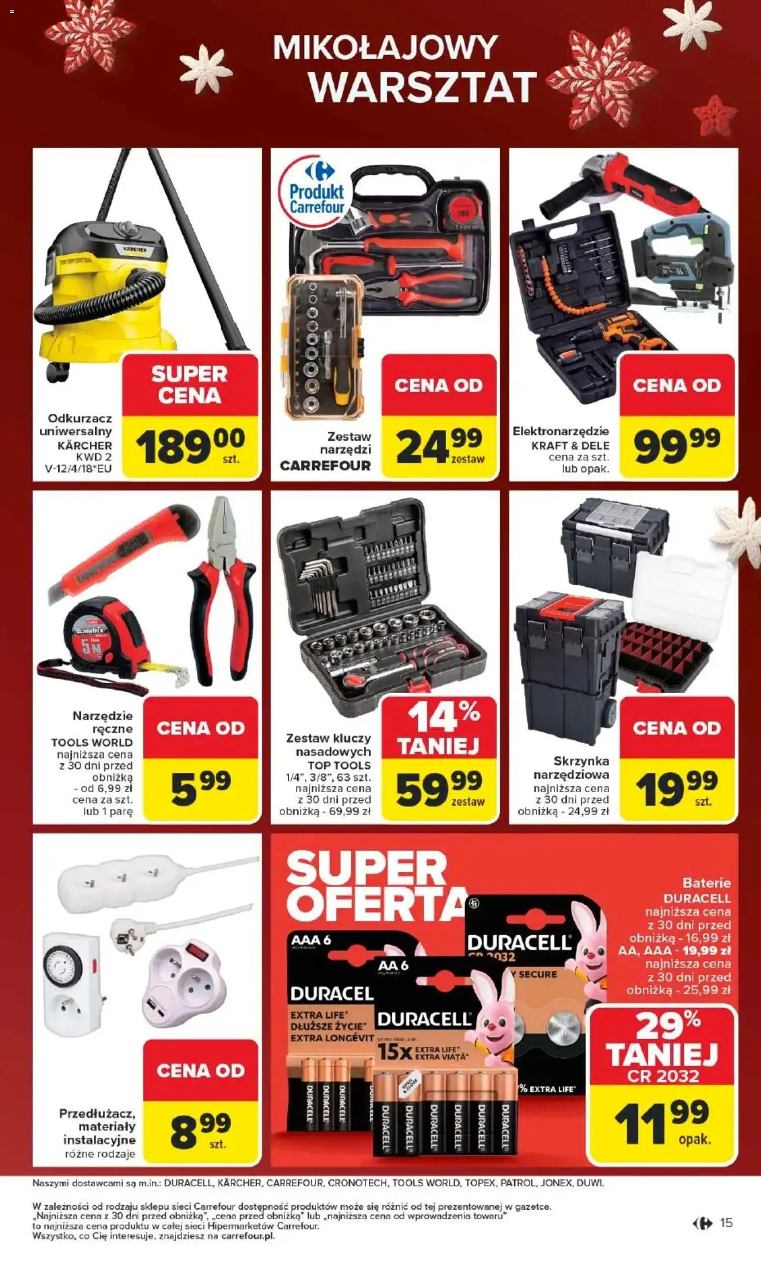 Carrefour Gazetka - Święta spełnionych marzeń od 10.11.2025 | Strona: 16 | Produkty: Top, Odkurzacz, Baterie