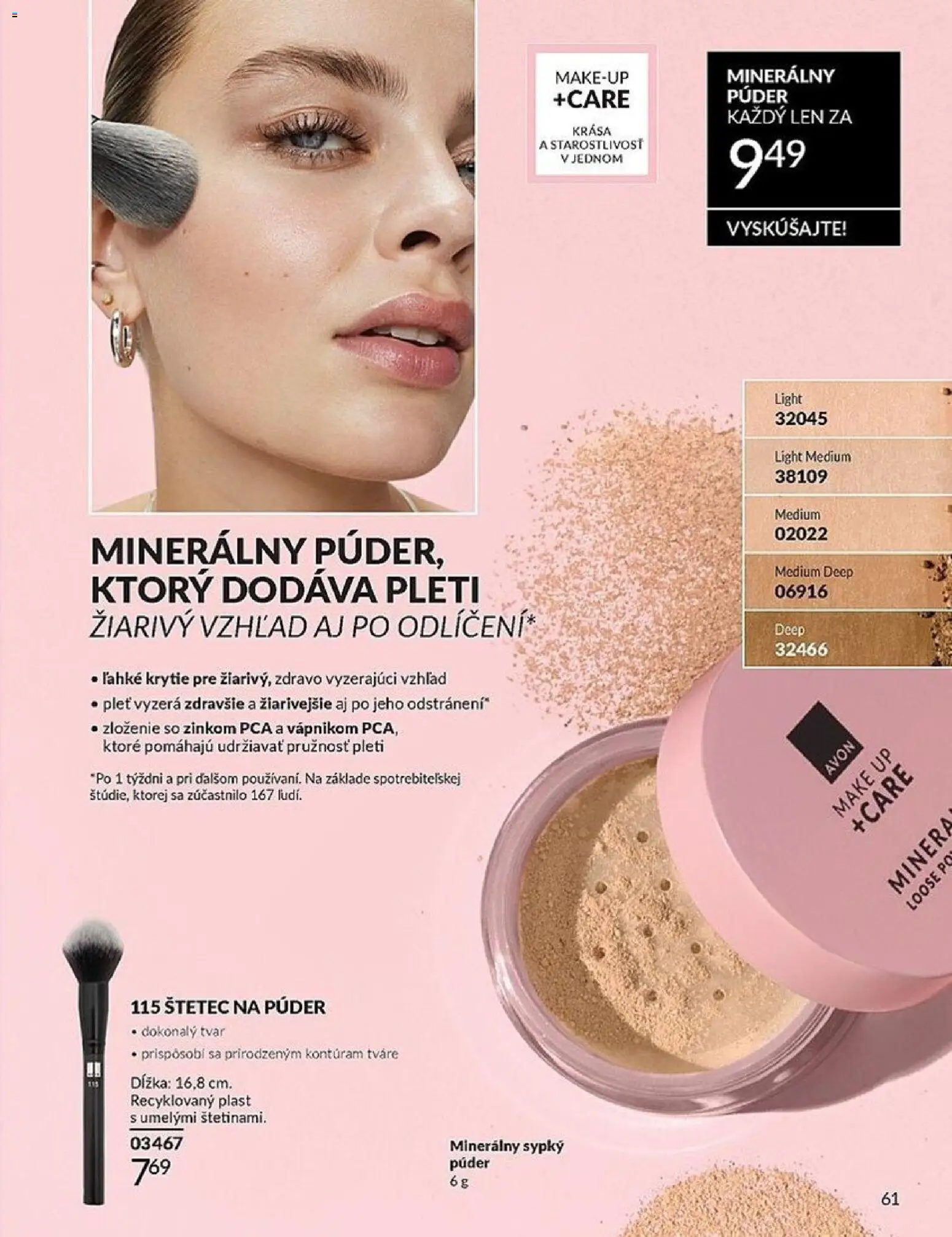 Nové Avon akcie – leták je platný od 01.03.2026 | Strana: 61 | Produkty: Make up, Púder, Štetec