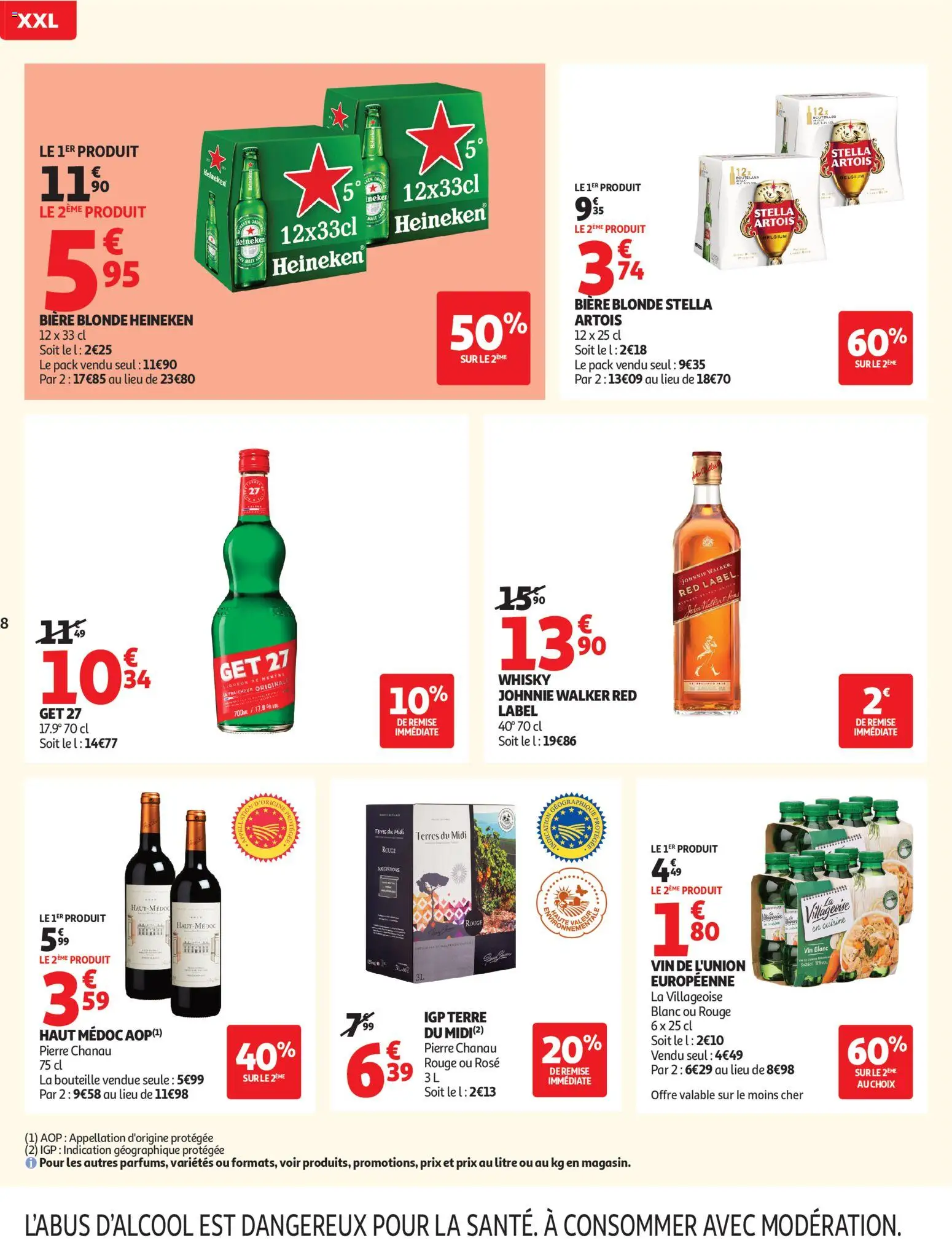 {H1} | Page: 8 | Produits: Menthe, Liqueur, Bière blonde, Vin