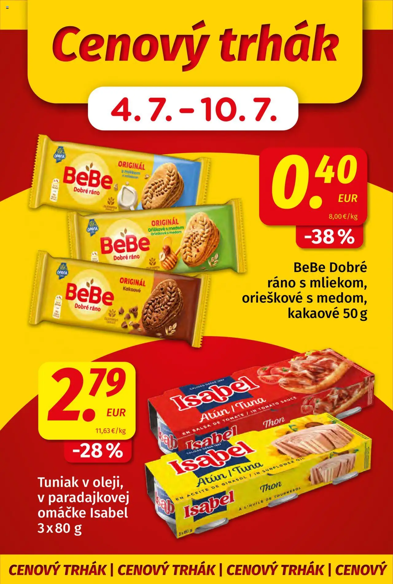 Koruna leták │ platný od 04.07.2025 | Strana: 2 | Produkty: BeBe Dobré ráno, Tuniak
