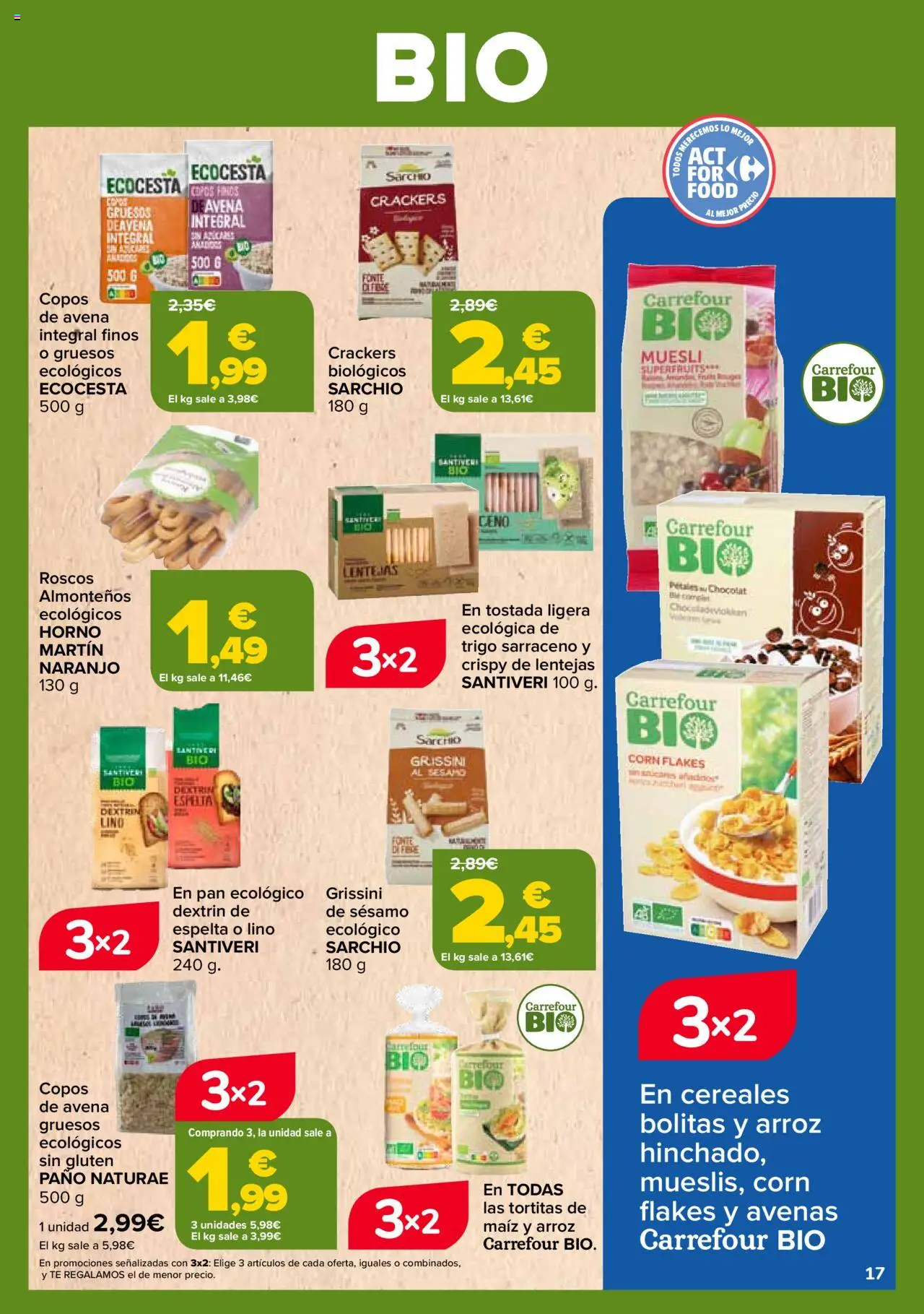 Carrefour - Bio │ válido desde el 26.09.2025 | Página: 17 | Productos: Pan, Arroz, Horno, Μέλι