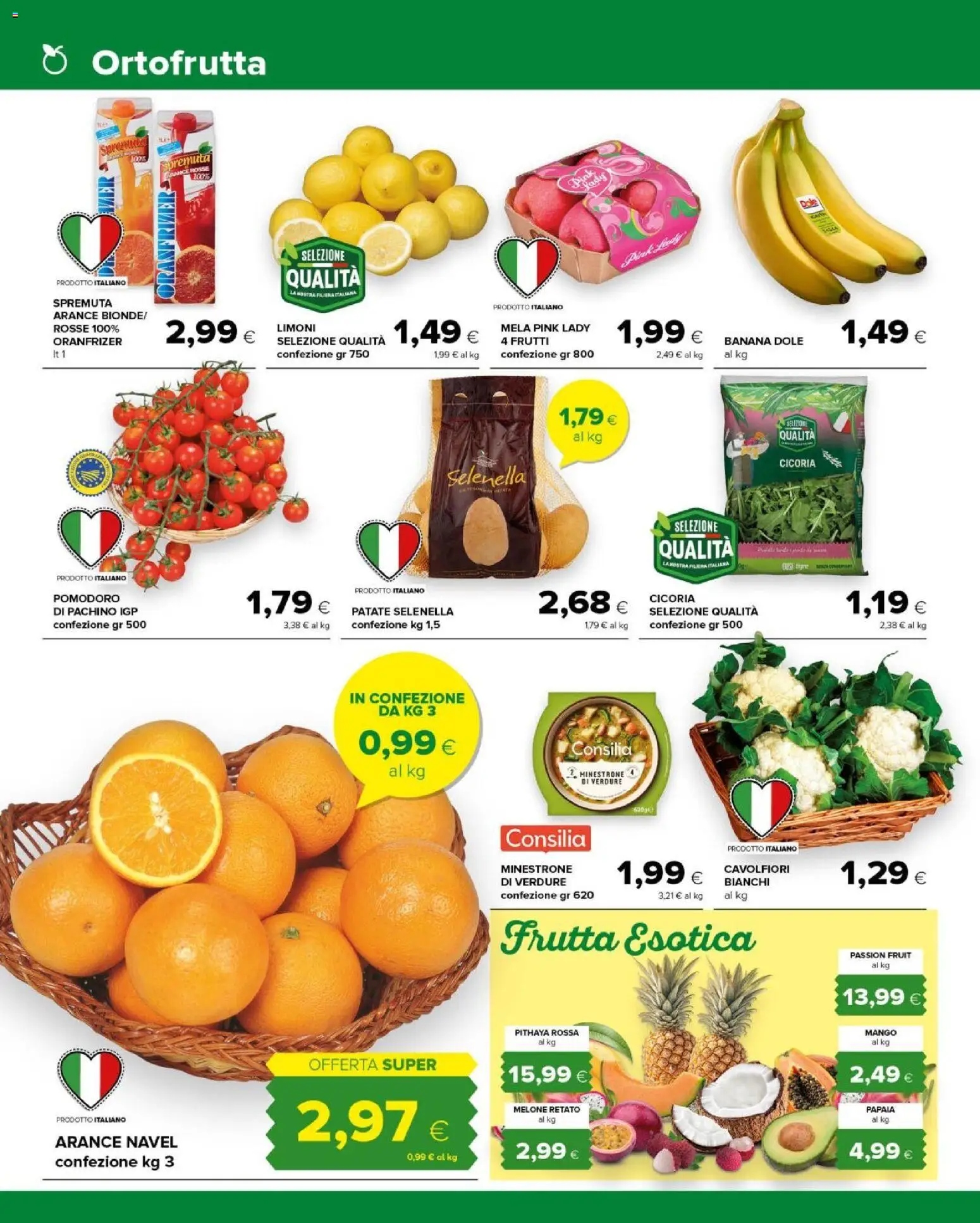 Volantino Tigre del 30.11.2025 | Pagina: 2 | Prodotti: Arance, Patate, Frutta, Pomodoro
