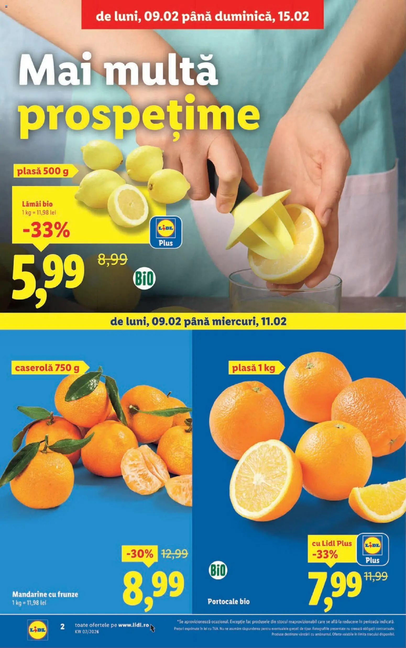 Noul catalog Lidl – valabil de la 09.02.2026 | Pagină: 2 | Produse: Şerit ödül, Portocale, Mandarine