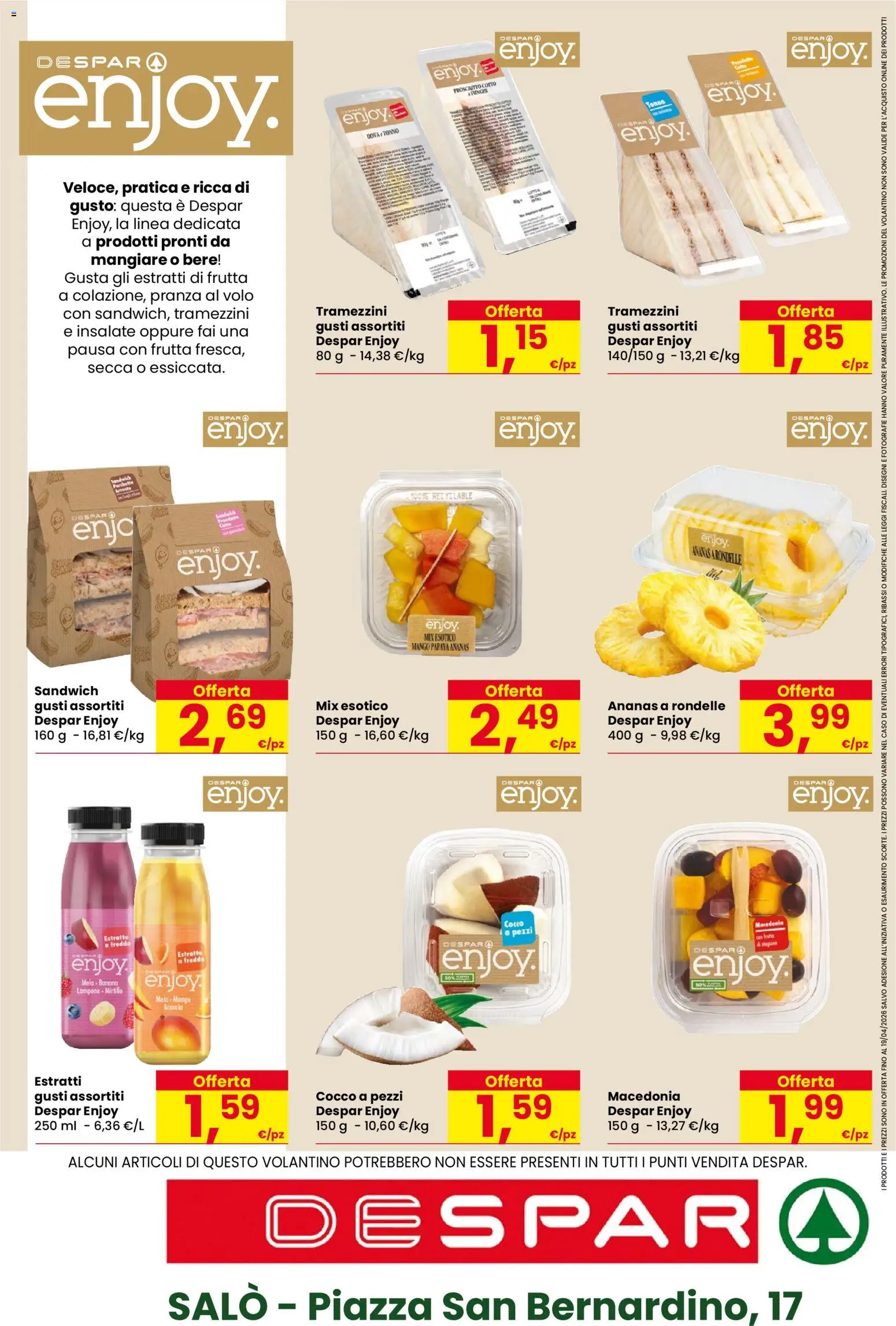 Volantino Despar del 09.04.2026 | Pagina: 16 | Prodotti: Frutta, Lampone, Tonno, Cocco