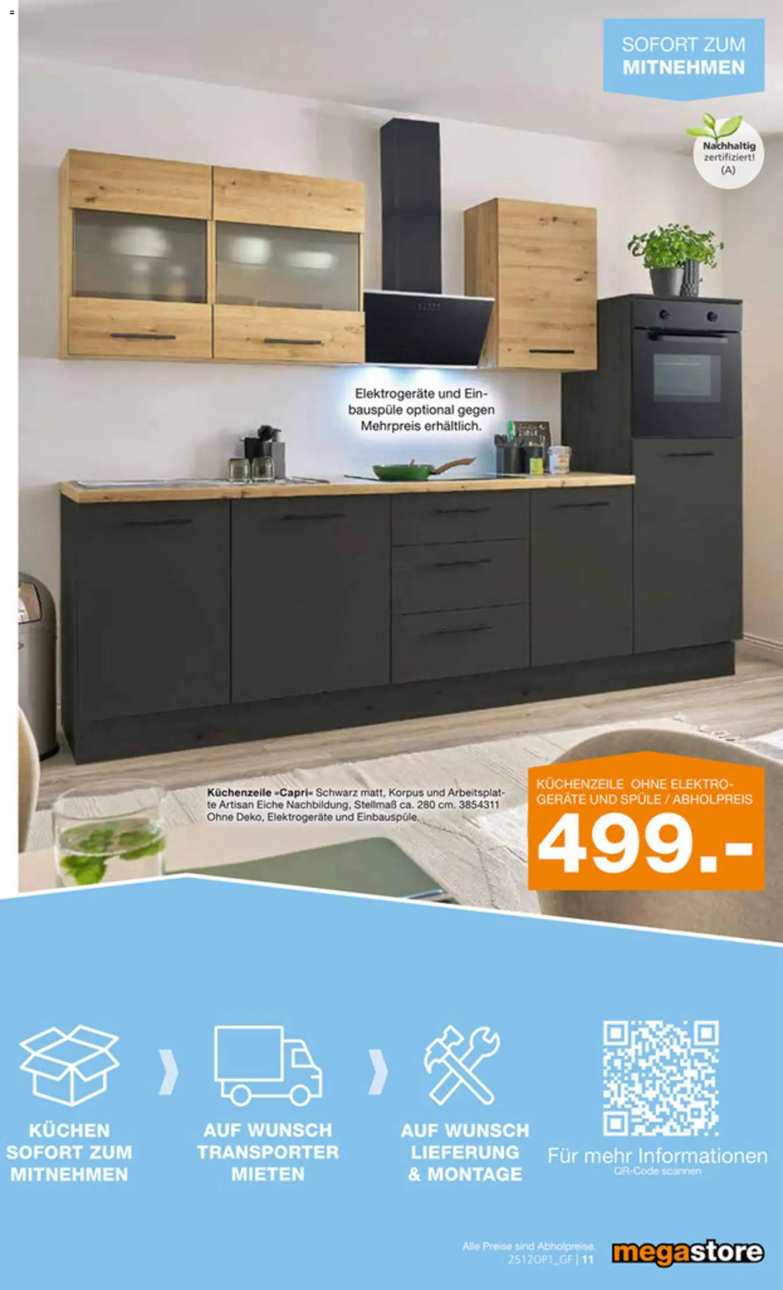 Segmüller Viel Geschmack für Wenig Geld – gültig ab 01.12.2025 | Seite: 11 | Produkte: Küchenzeile, Kuchen