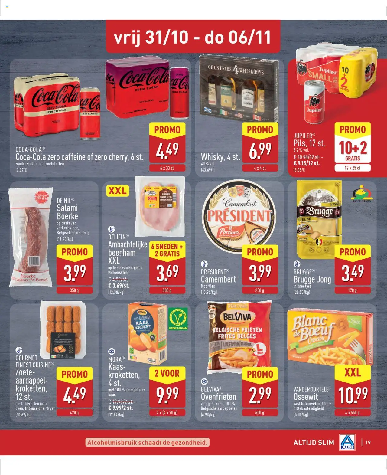 {H1} | Pagina: 19 | Producten: Varkensvlees, Friteuse, Kaas, Salami