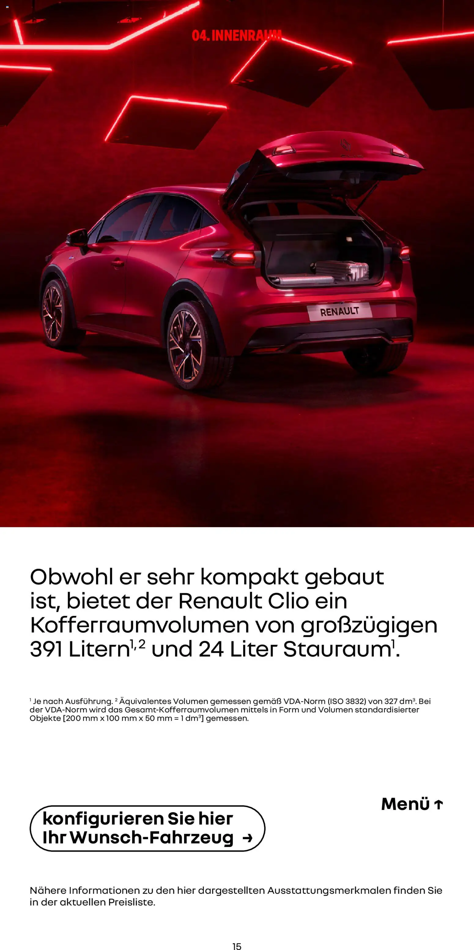 Renault Neuer Clio – gültig ab 01.10.2025 | Seite: 15