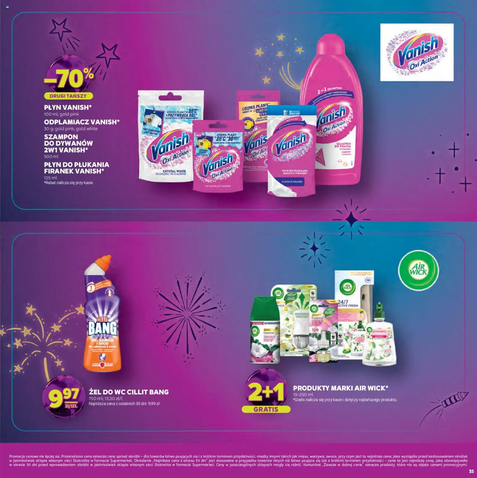 Stokrotka Gazetka - Sylwester od 30.12.2025 | Strona: 35 | Produkty: Vanish, Stokrotka, Szampon, Odplamiacz