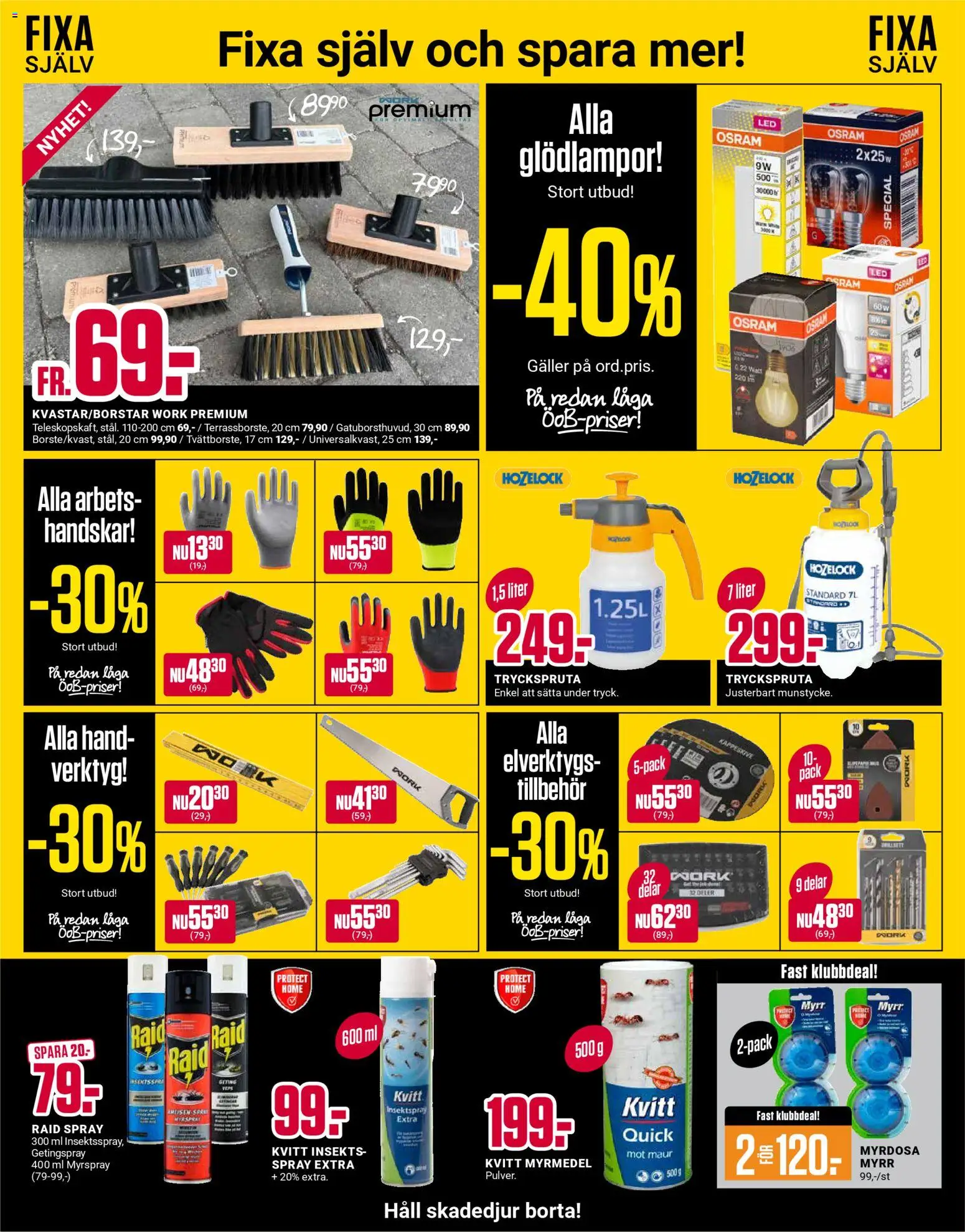 ÖoB reklamblad aktuell från 20.04.2026 | Sida: 10 | Produkter: Galler, Tryckspruta, Handskar, Häll