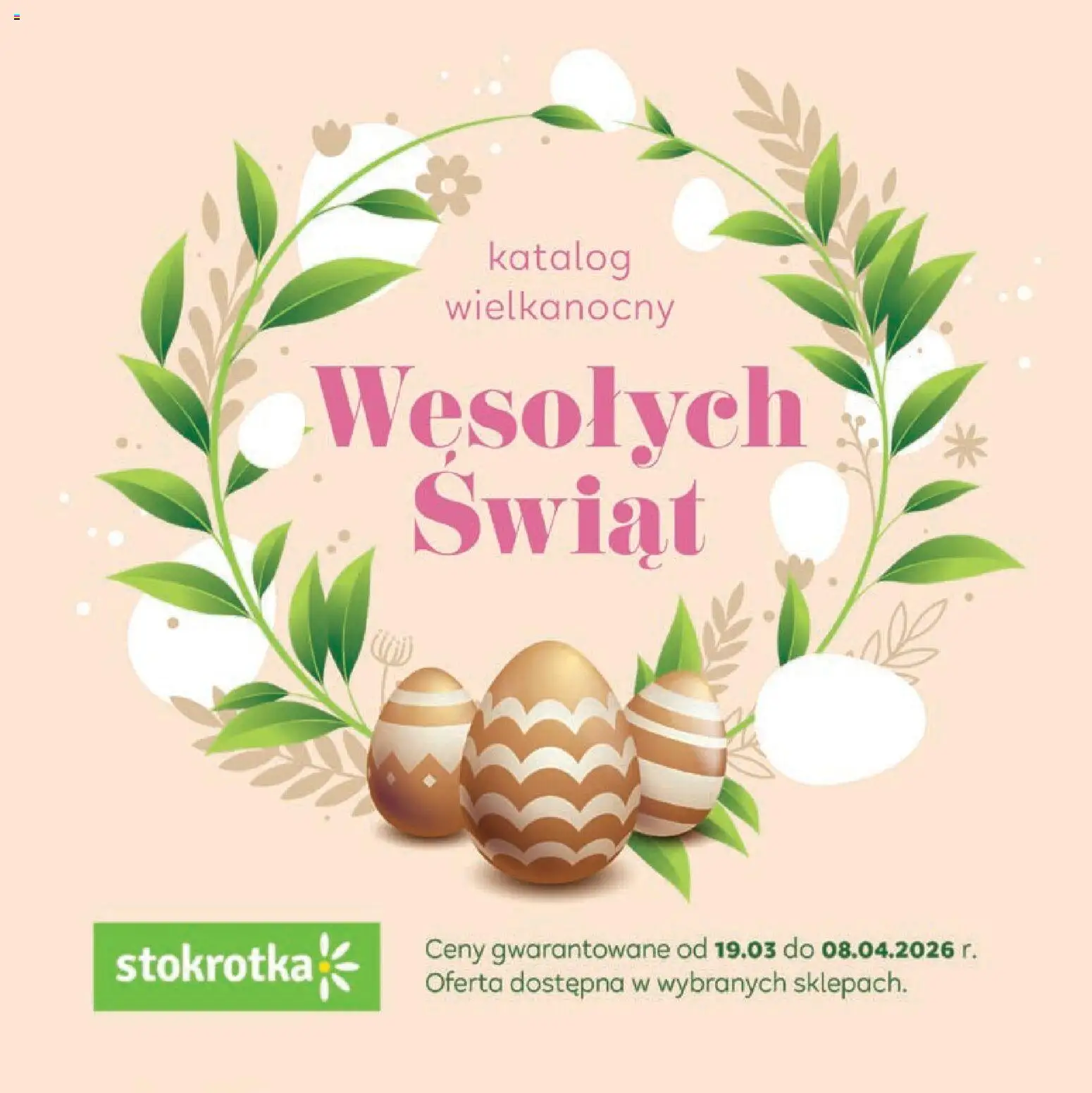 Stokrotka gazetka - Wielkanoc od 19.03.2026 | Strona: 1 | Produkty: Stokrotka