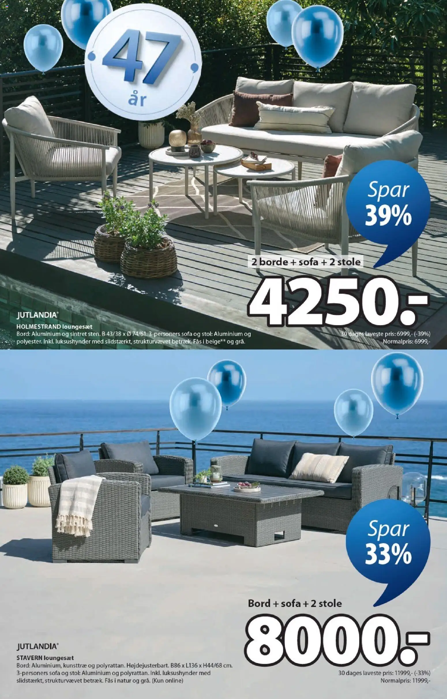 JYSK tilbudsavis – gyldig fra 17.04.2026 | Side: 4 | Produkter: Sofa, Bord, Stol, Loungesæt