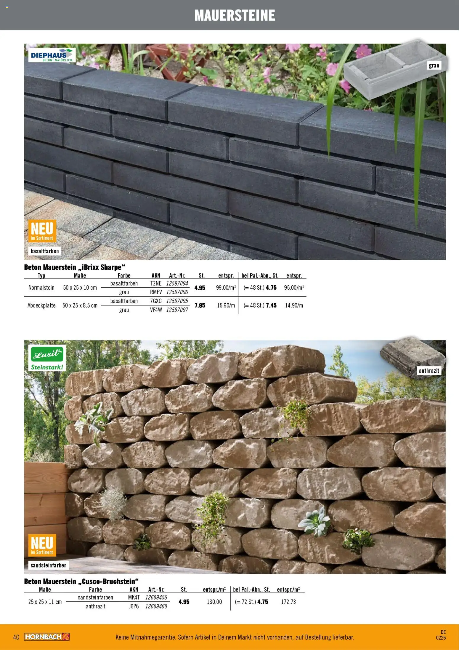 Hornbach Garten- & Terrassengestaltung – gültig ab 12.02.2026 | Seite: 40