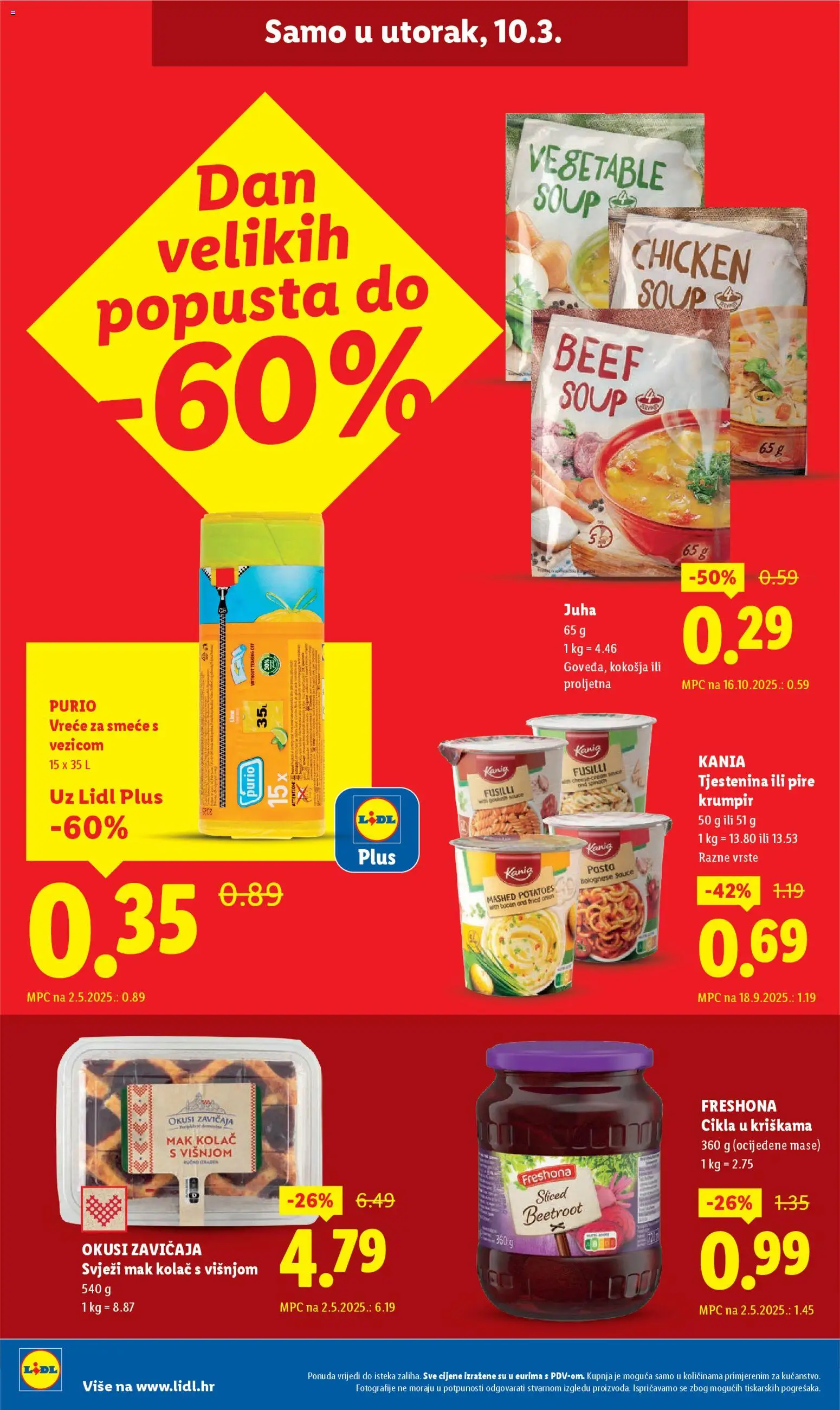 Lidl katalog | vrijedi od 09.03.2026 | Stranica: 22 | Proizvodi: Tjestenina, Krumpir, Juha, Mak