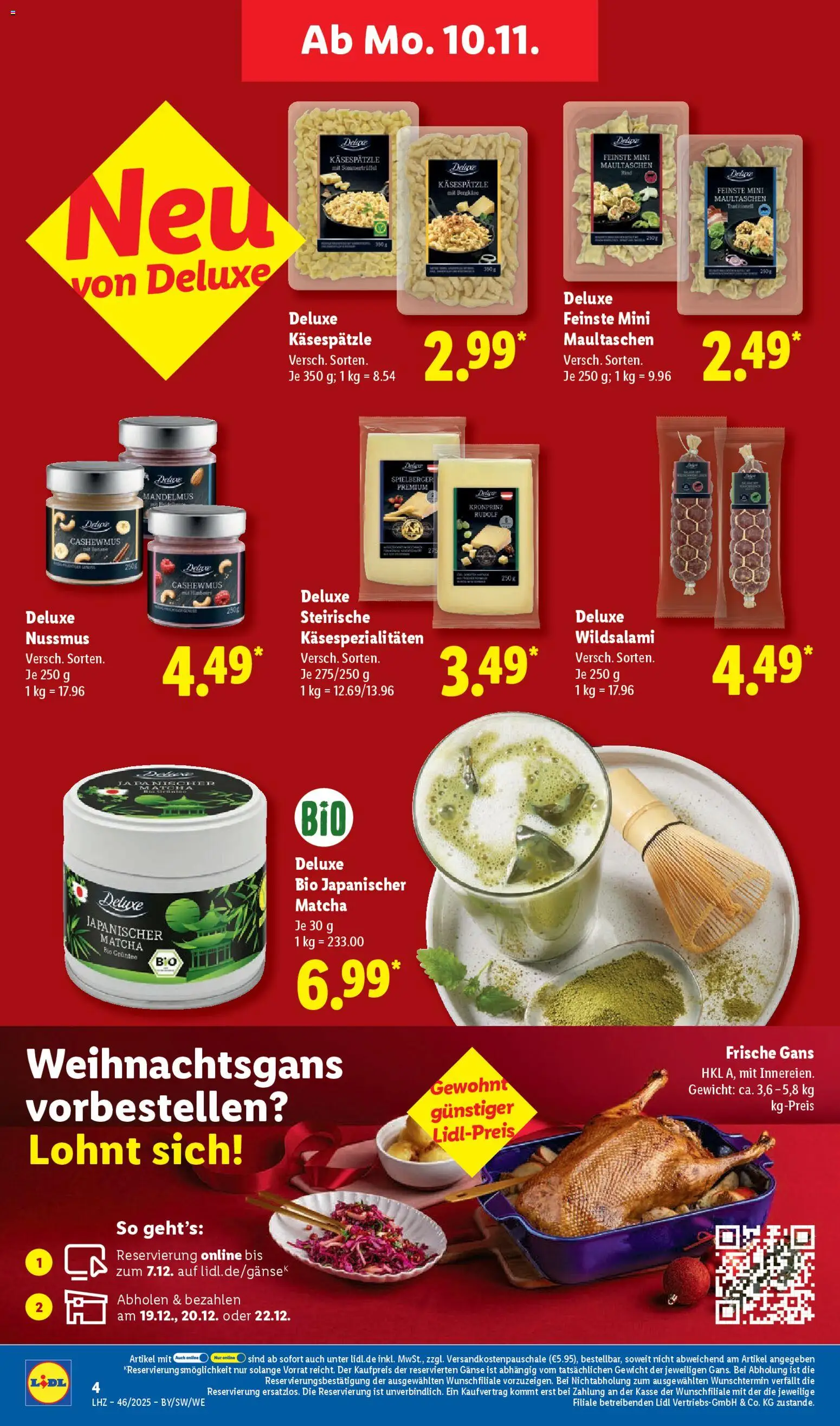 Lidl Prospekt Hilders – gültig ab 10.11.2025 | Seite: 4 | Produkte: Gewicht, Maultaschen
