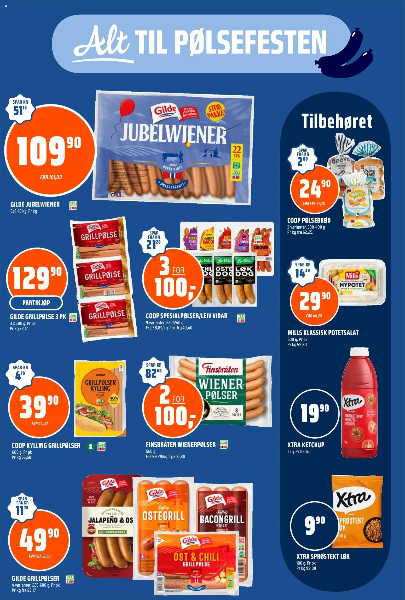 {H1} | Side: 10 | Produkter: Kylling, Pølser, Løk, Суміш дитяча