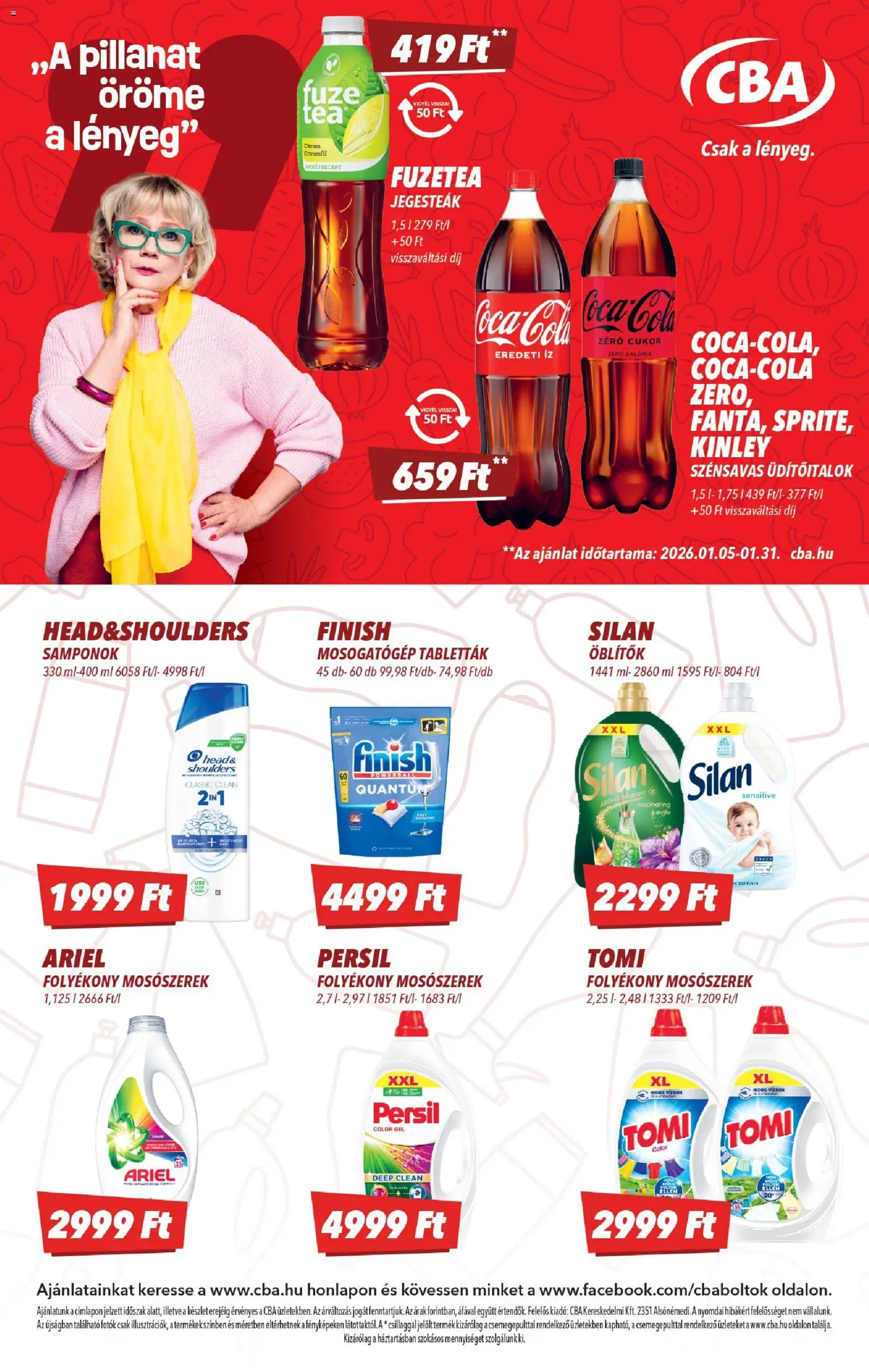 CBA akciós ujság - amely érvényes a következő dátumtól: 15.01.2026 | Oldal: 8 | Termékek: Ariel, Persil, Mosószerek, Citrom