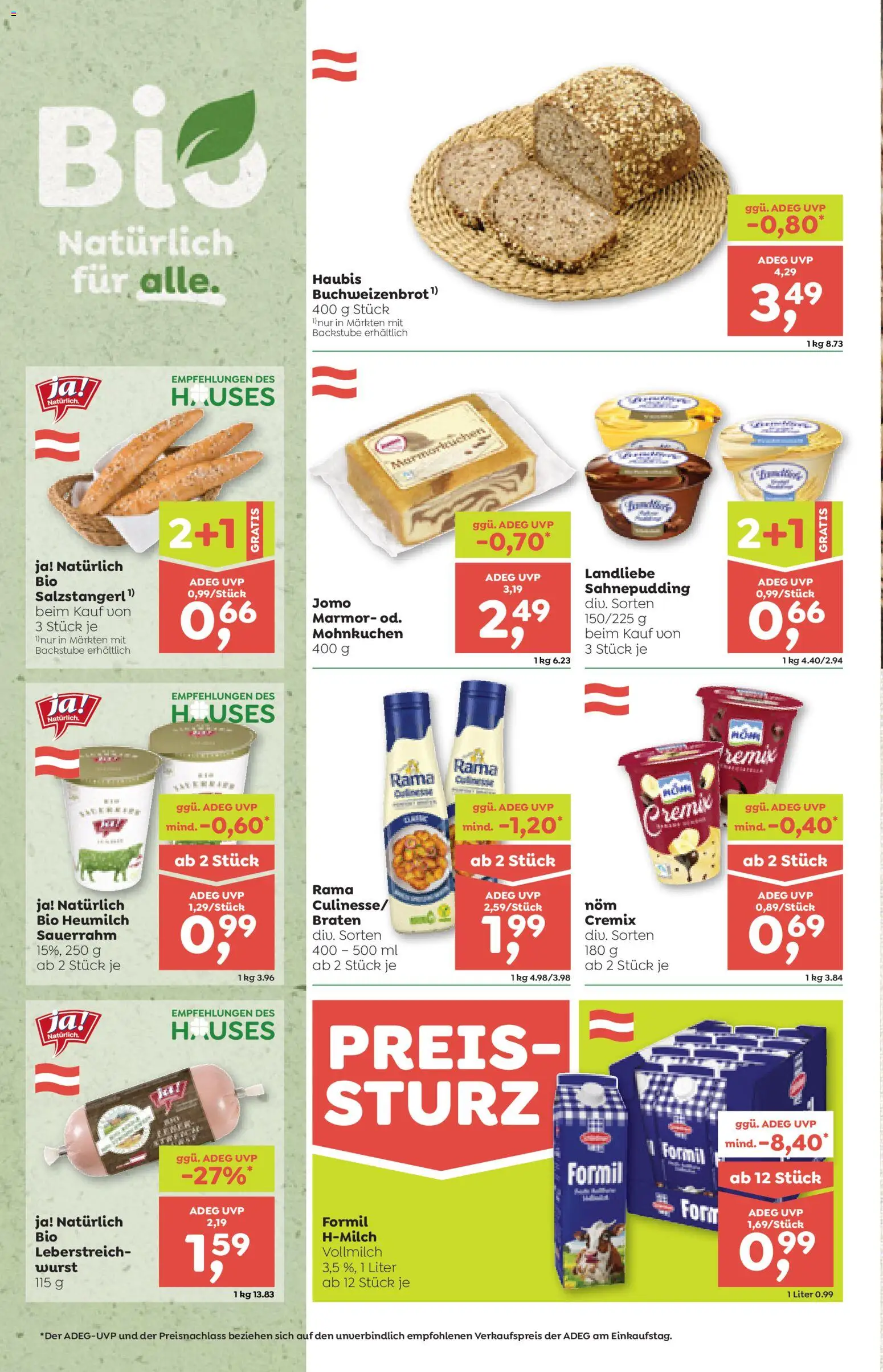 ADEG Flugblatt gültig ab 29.01.2026 | Seite: 2 | Produkte: Wurst, Sauerrahm
