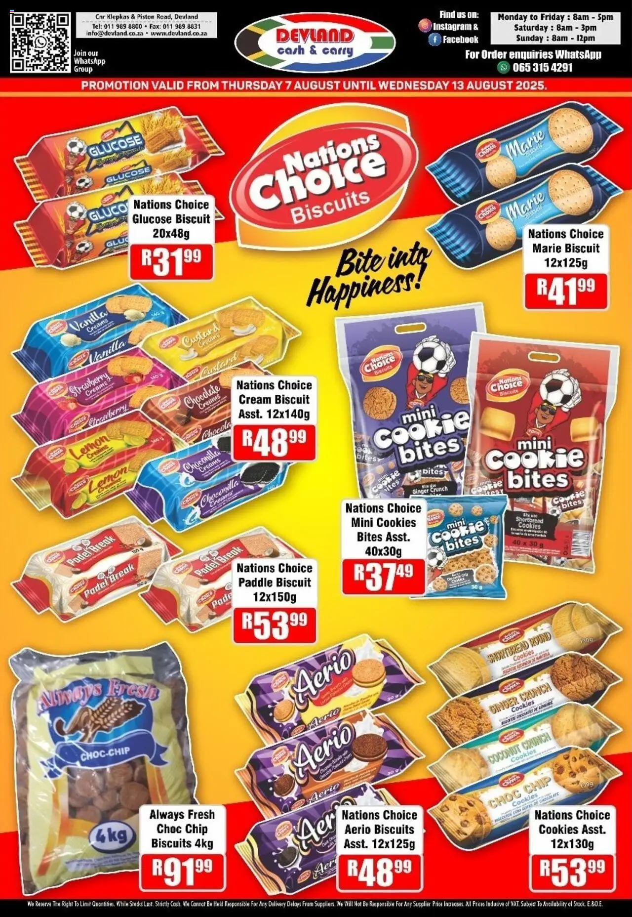 Devland Specials │ valid from 07.08.2025 | Page: 1 | Products: Biscuits, Chocolate, Cookies, Lemon