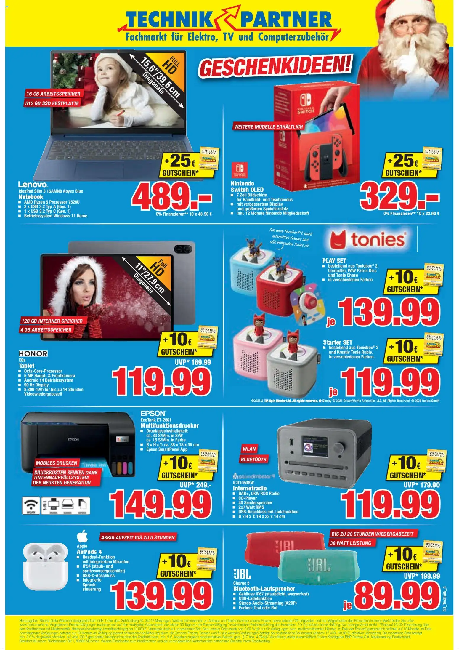 HERKULES Technik Partner – gültig ab 08.12.2025 | Seite: 4 | Produkte: Epson, Mikrofon, Notebook, Tablet