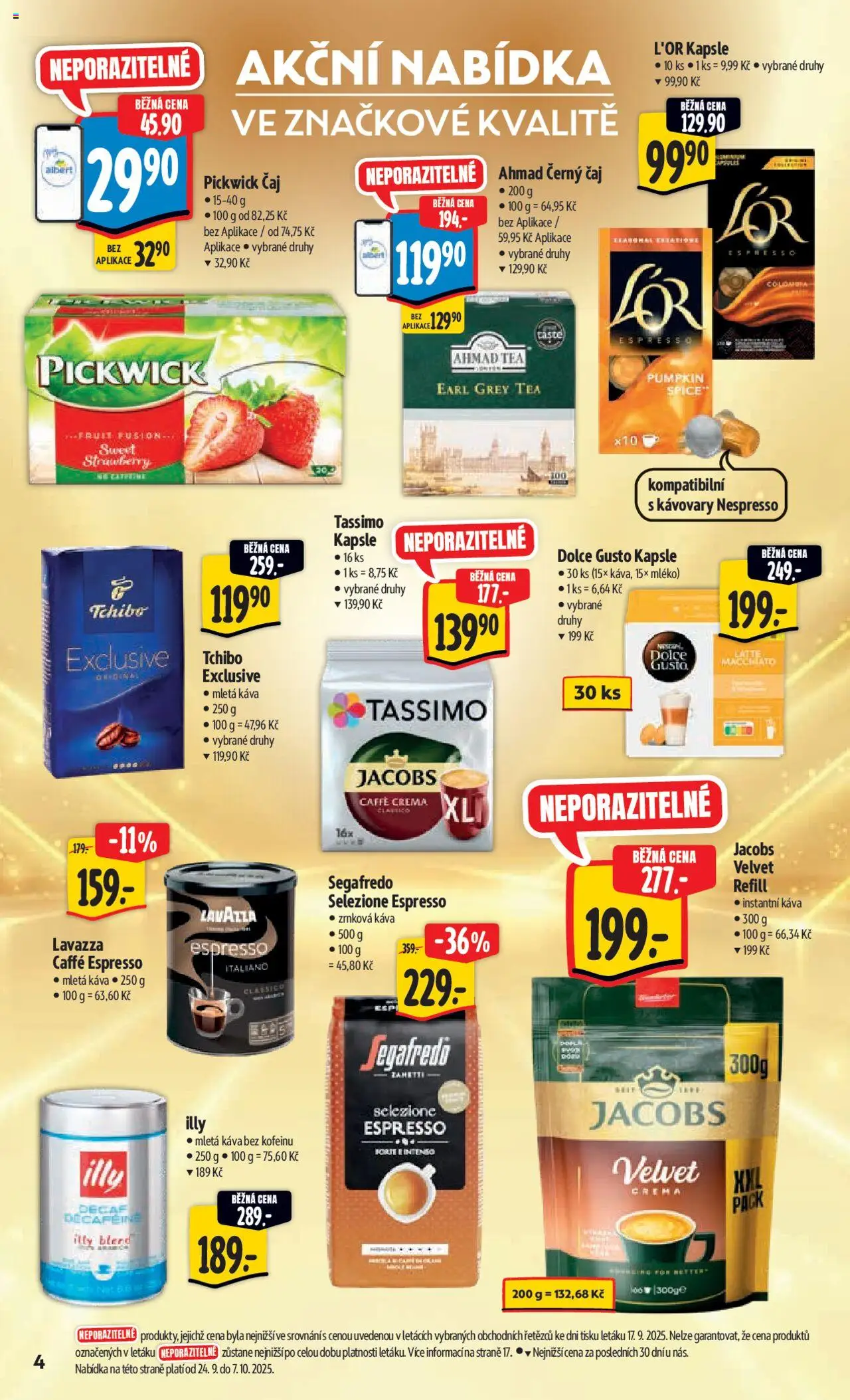 Albert leták - Hypermarket od 24.09.2025 | Strana: 11 | Produkty: Kapsle, L'Or, Caffè crema, Nespresso