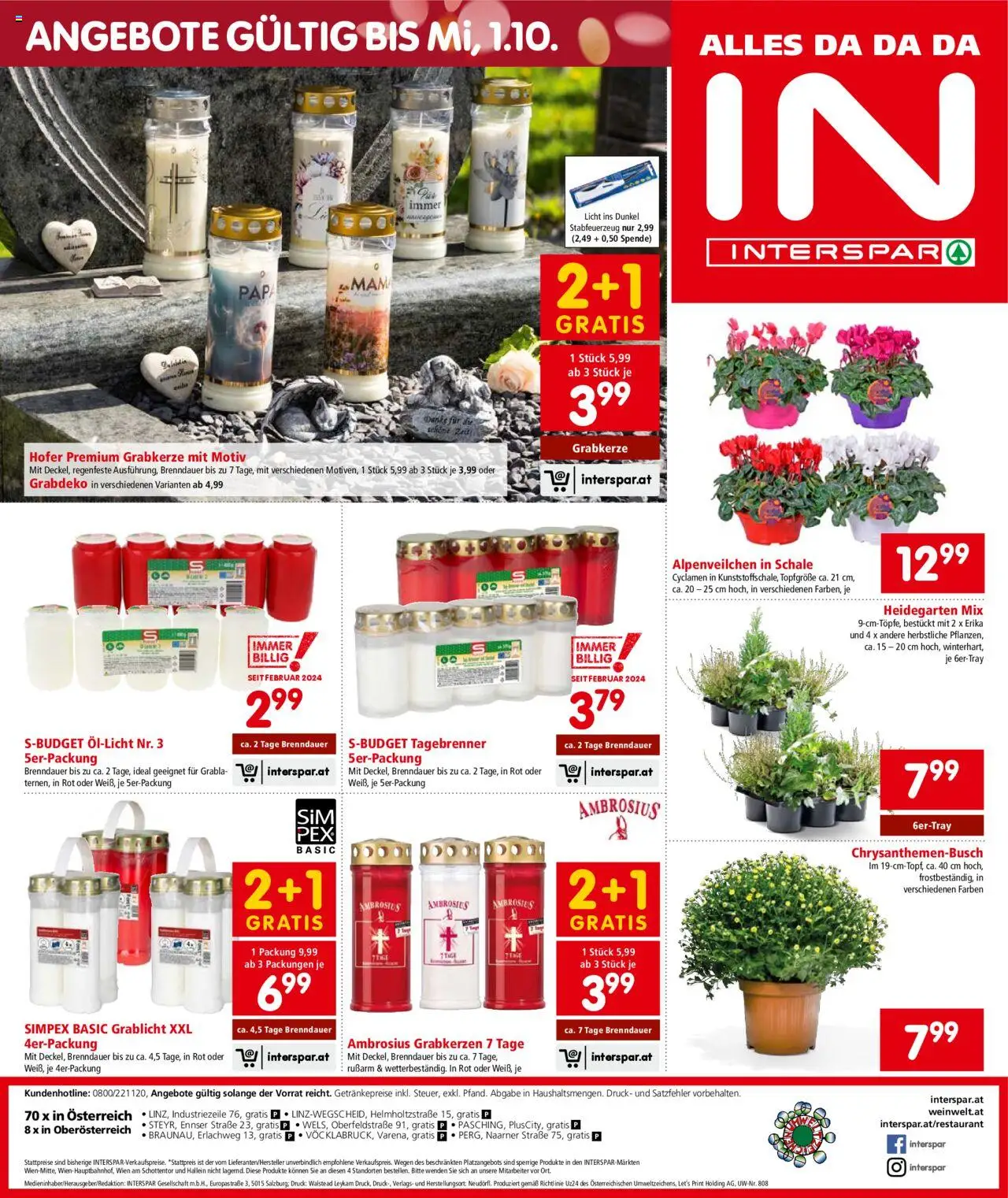 Interspar Flugblatt - Oberösterreich gültig ab 11.09.2025 | Seite: 20 | Produkte: Marhalábszár