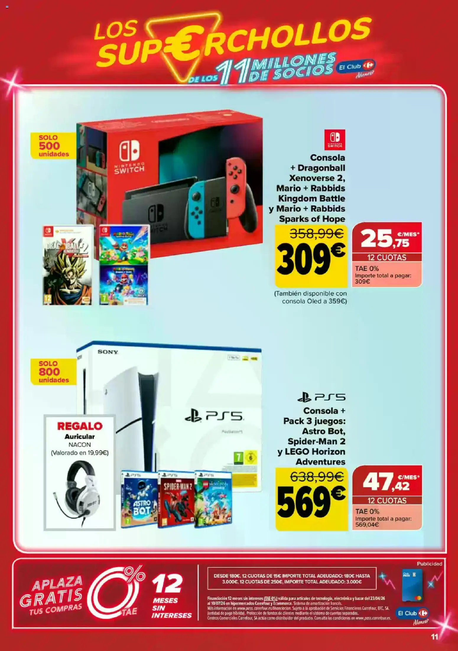 Carrefour Super chollos │ válido desde el 23.04.2026 | Página: 11 | Productos: Consola