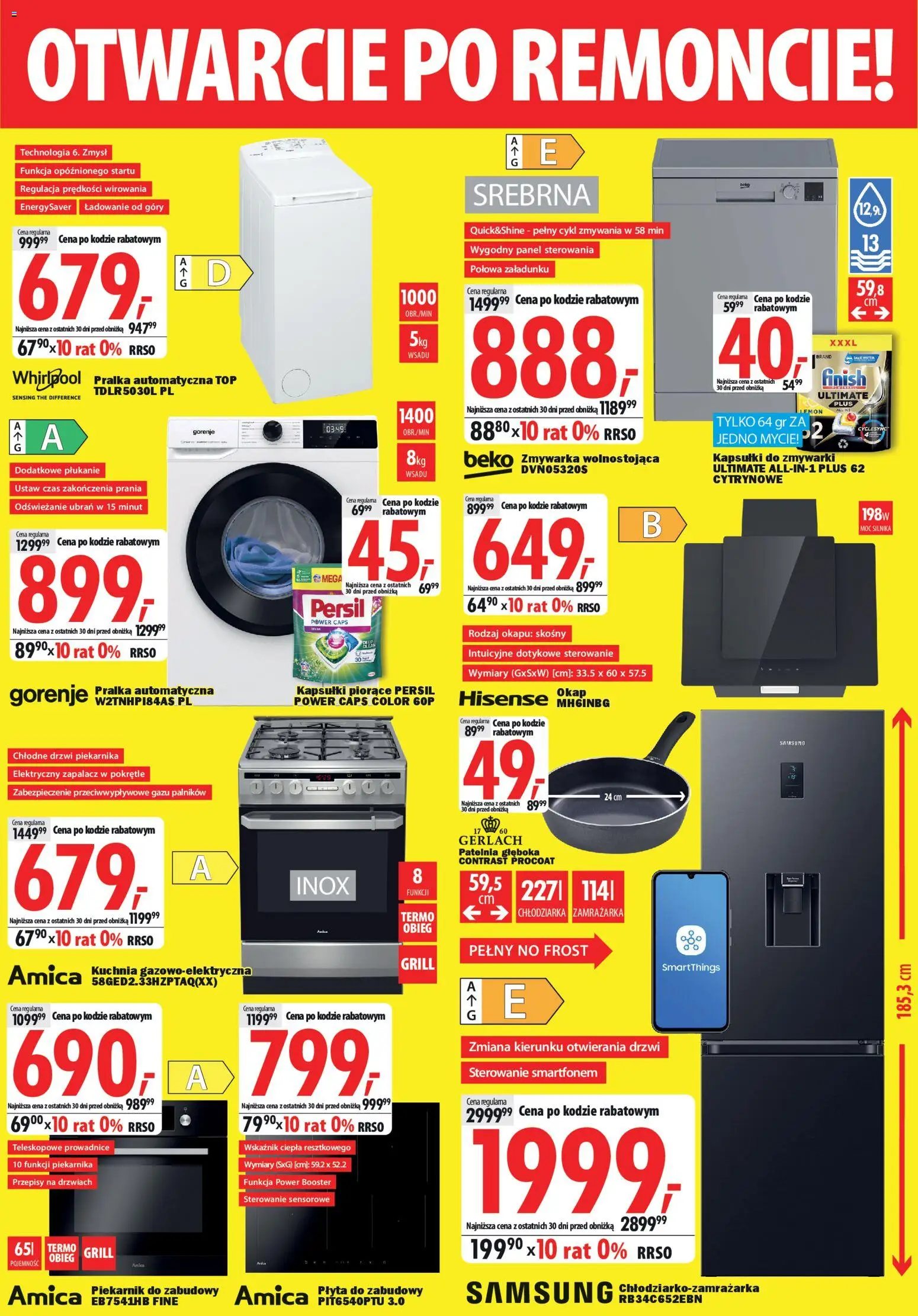 Mediaexpert promocje - Otwarcie po remoncie Polkowice od 19.03.2026 | Strona: 7 | Produkty: Persil, Grill, Okap, Patelnia