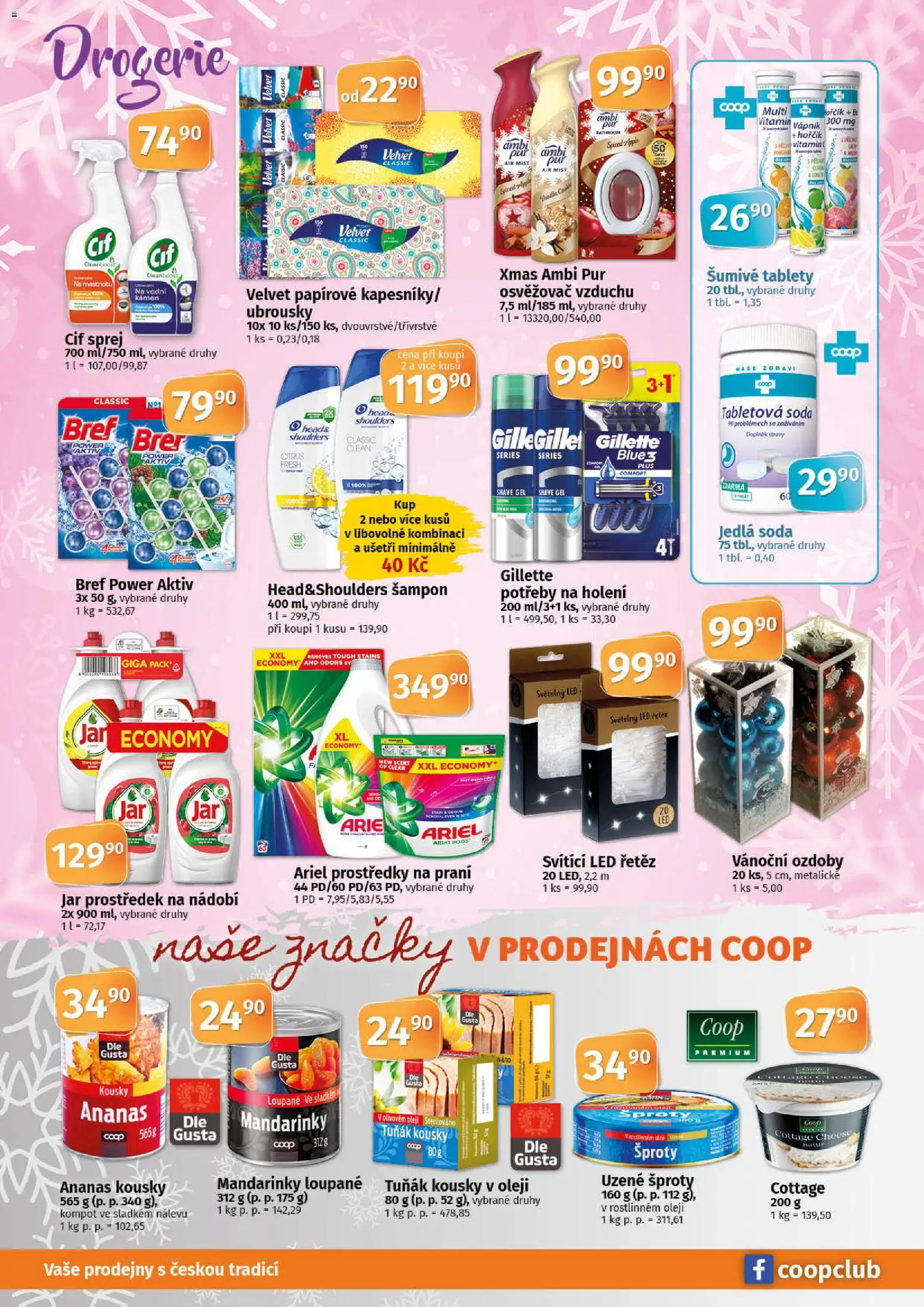 Coop leták - Tuty od 03.12.2025 | Strana: 10 | Produkty: Ubrousky, Ariel, Jedlá soda, Šampon