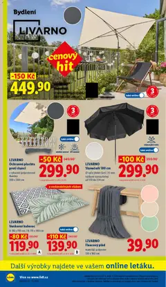 Náhled letáku LIVARNO Venkovní koberec A, 80 x 150 cm od 23.04.2026 | Strana: 36 | Produkty: Venkovní koberec, Koberec, Slunečník, Plachta