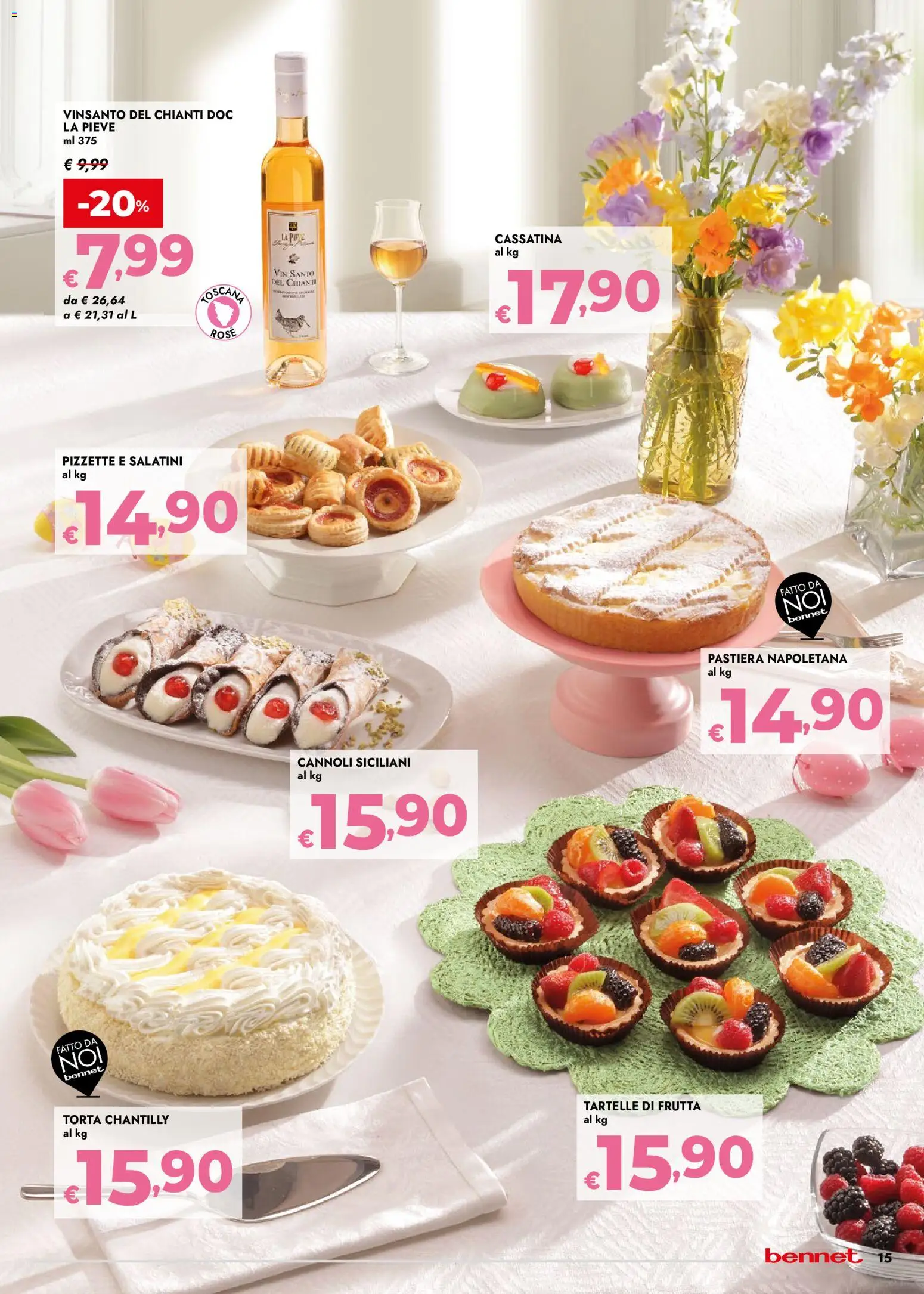 Volantino bennet del 23.03.2026 | Pagina: 15 | Prodotti: Salatini, Frutta, Torta