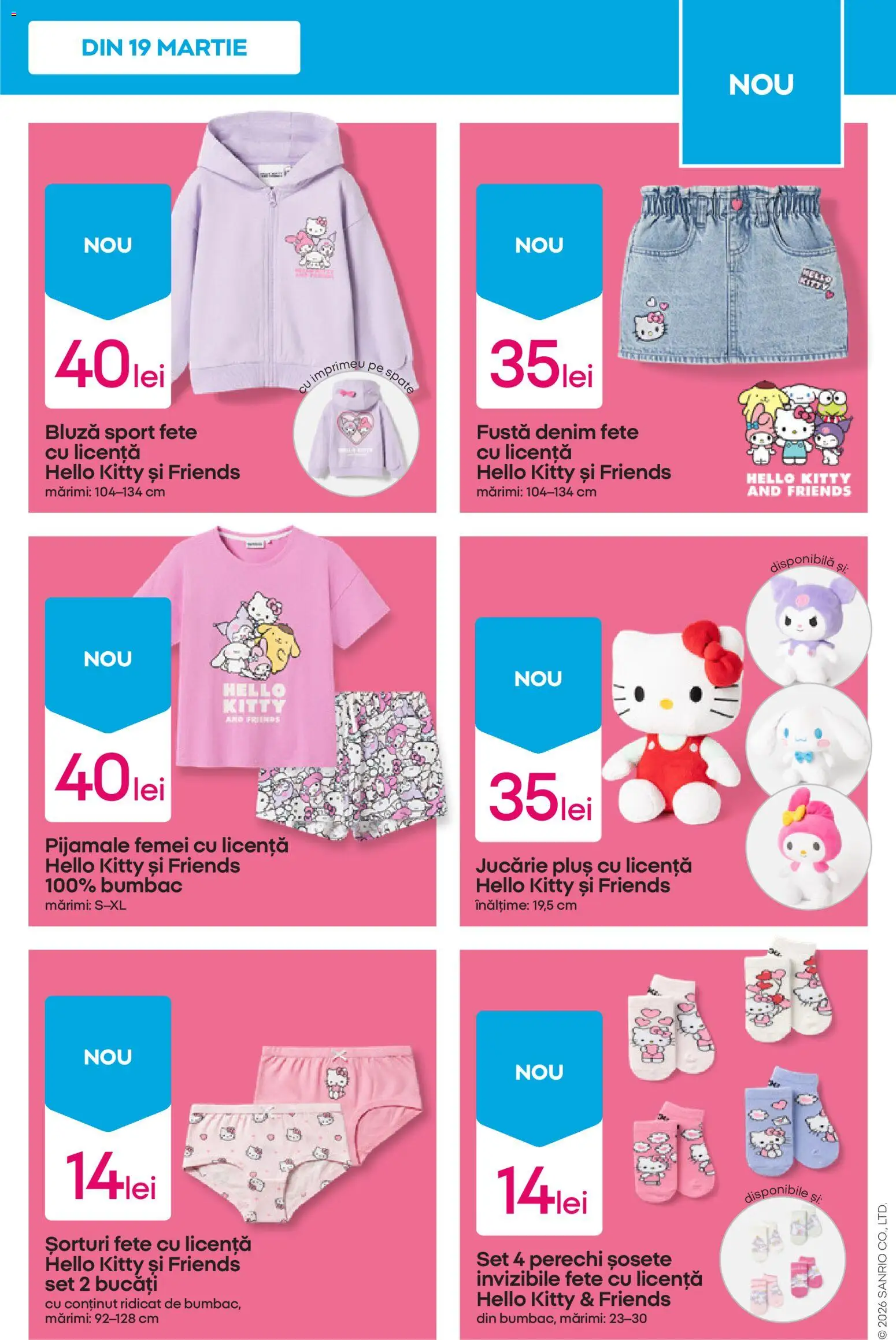 Noul catalog Pepco – valabil de la 19.03.2026 | Pagină: 7 | Produse: Bluză, Șosete, Pijamale