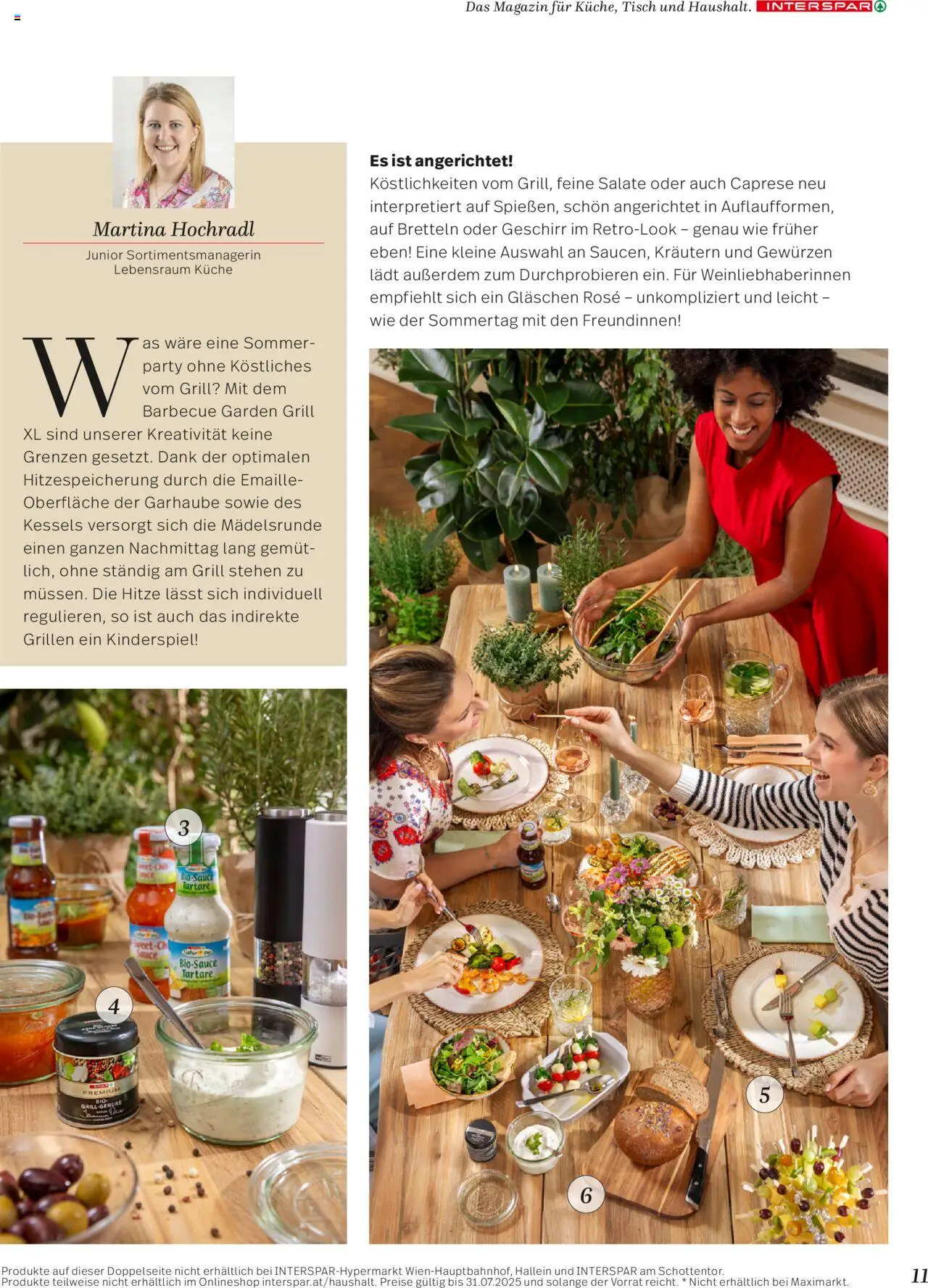 Interspar Mein Zuhause Magazin Frühling 2025 gültig ab 28.04.2025 | Seite: 11 | Produkte: Grill, Tisch