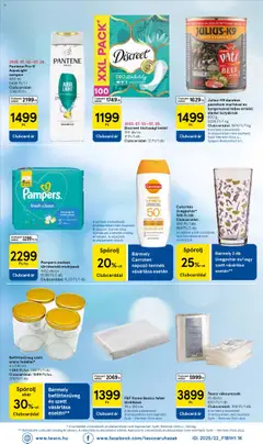 Tesco akciós ujság - amely érvényes a következő dátumtól: 24.07.2025 | Oldal: 8 | Termékek: Pampers, Törölköző, Tisztasági betét, Befőttesüveg