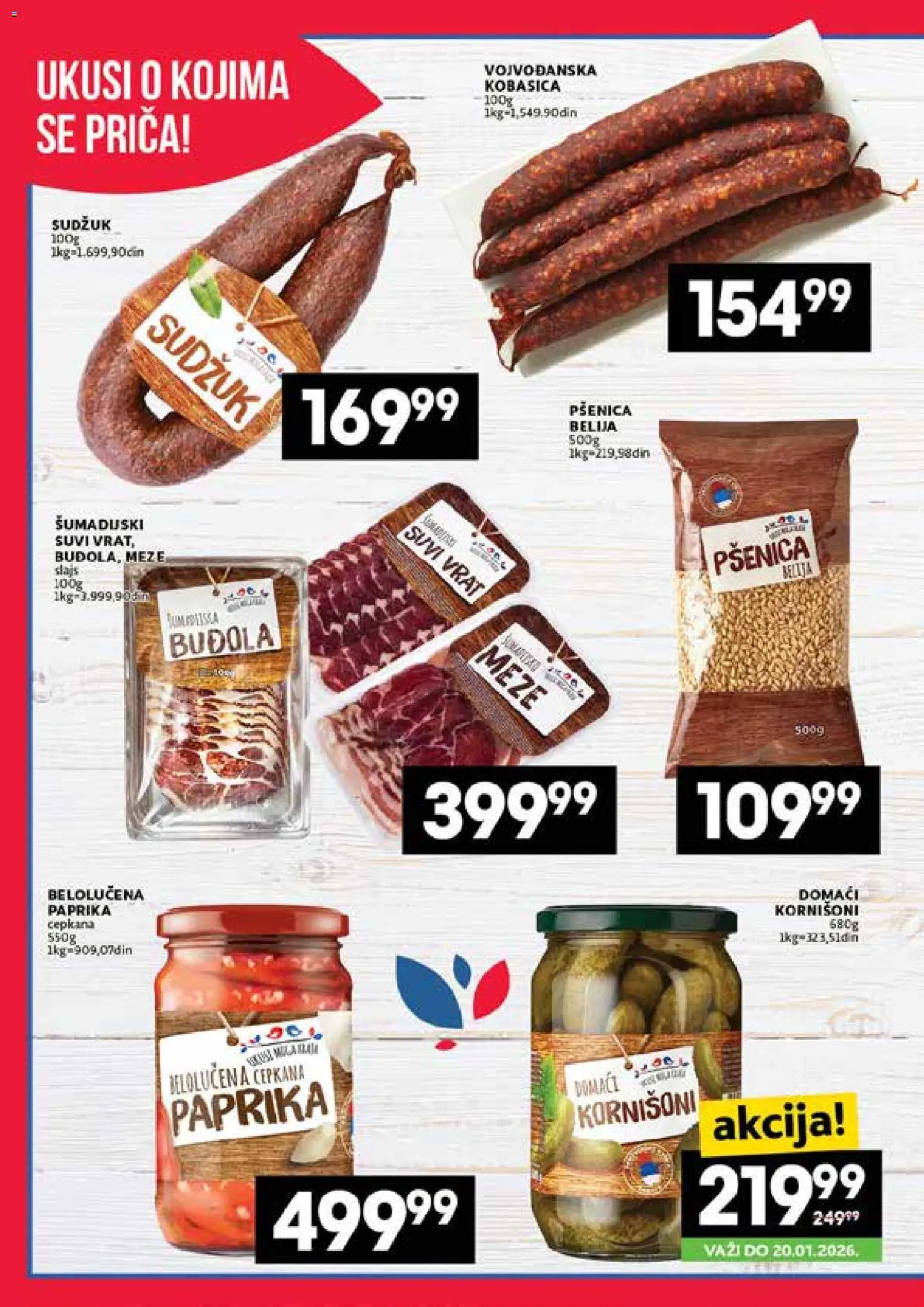 Roda katalog - važi od 15.01.2026 | Strana: 8 | Proizvode: Paprika, Kornišoni, Suvi vrat, Kobasica