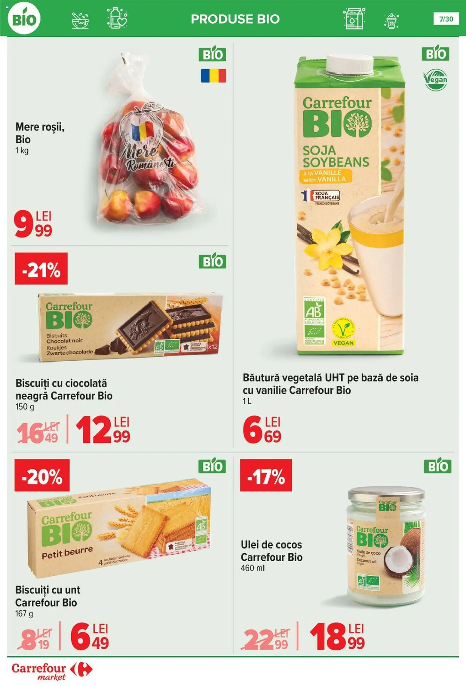 Noul catalog Carrefour – valabil de la 05.11.2025 | Pagină: 7 | Produse: Unt, Ulei, Mere, Biscuiți