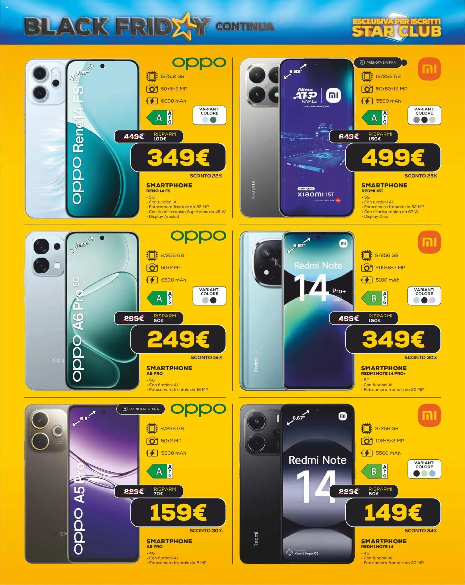 Volantino Euronics del 13.11.2025 | Pagina: 2 | Prodotti: Xiaomi, Cd, Smartphone, Fotocamera