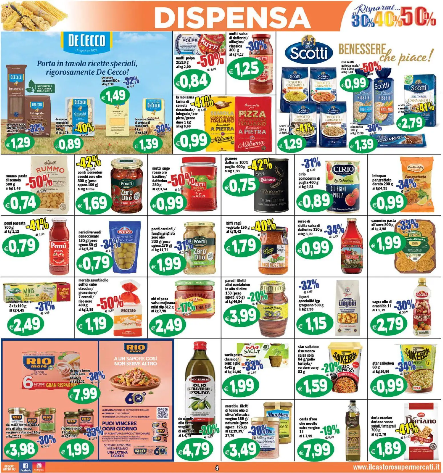 Volantino Il Castoro del 07.11.2025 | Pagina: 4 | Prodotti: Riso, Salsa, Gallette, Tonno