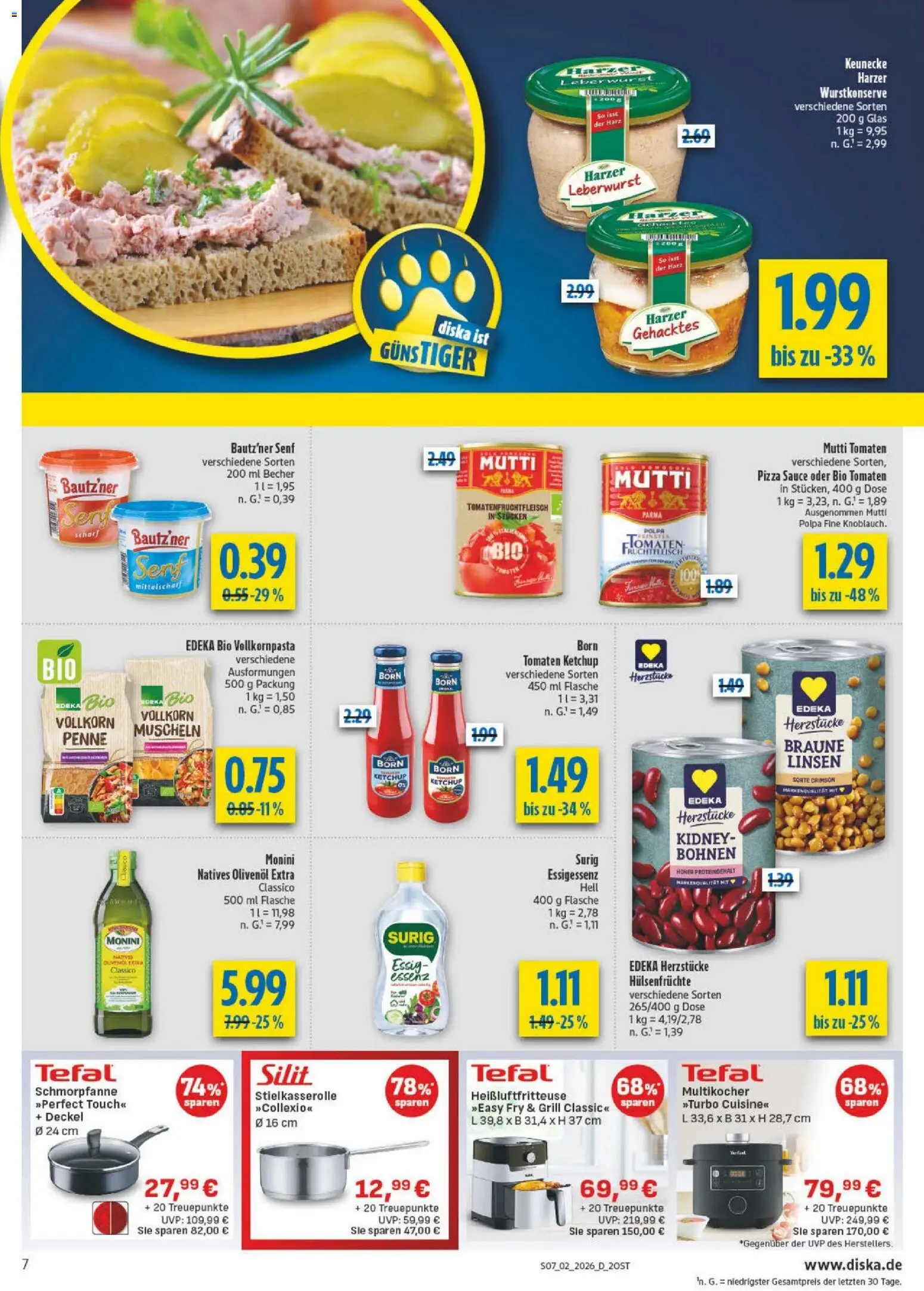 Diska - Diska Angebote Sachsen-Thüringen KW02 – gültig ab 05.01.2026 | Seite: 7 | Produkte: Grill, Essig, Pizza, Multikocher