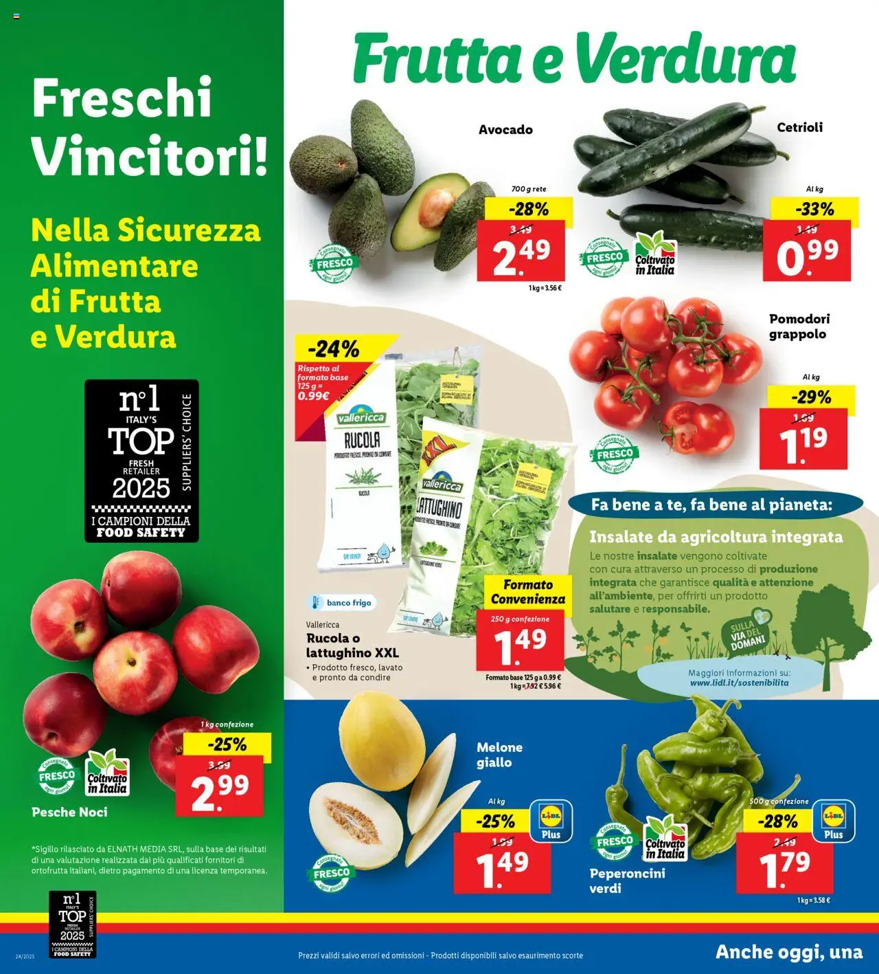 Volantino Lidl del 09.06.2025 | Pagina: 4 | Prodotti: Rucola, Frutta, Noci, Melone