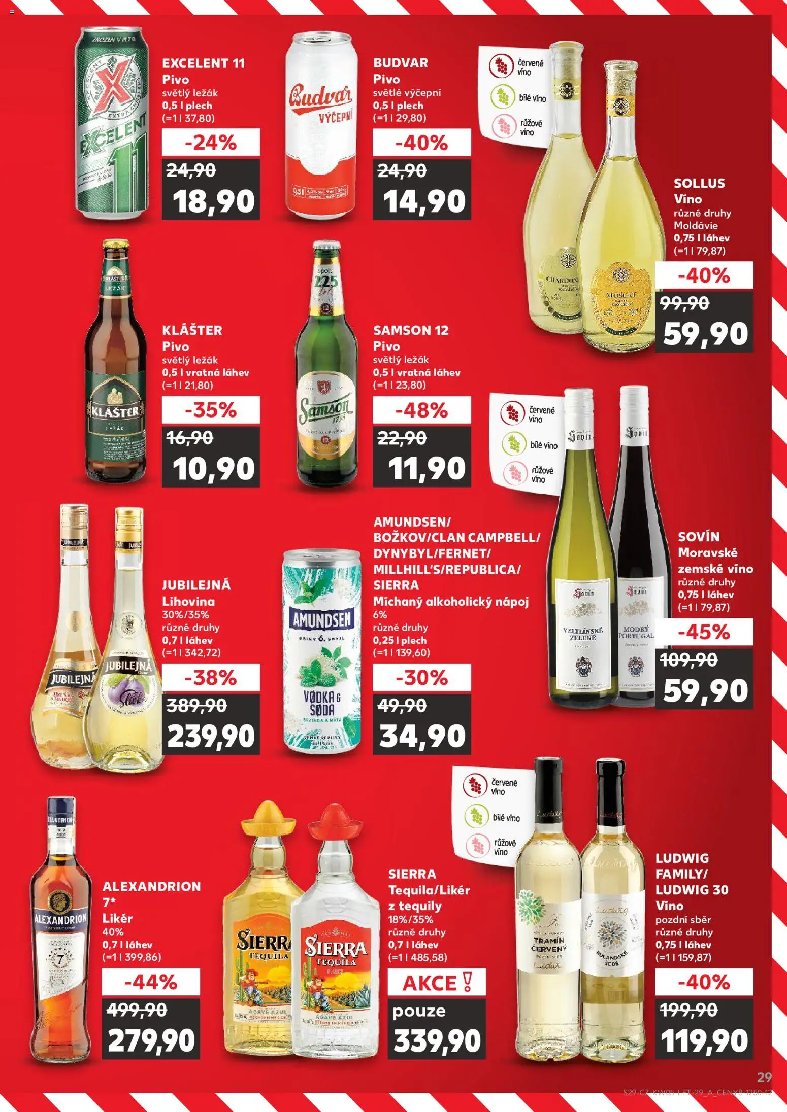 Kaufland leták - Ostrava od 28.01.2026 | Strana: 29 | Produkty: Excelent 11, Samson 12, Tequila, Růžové víno