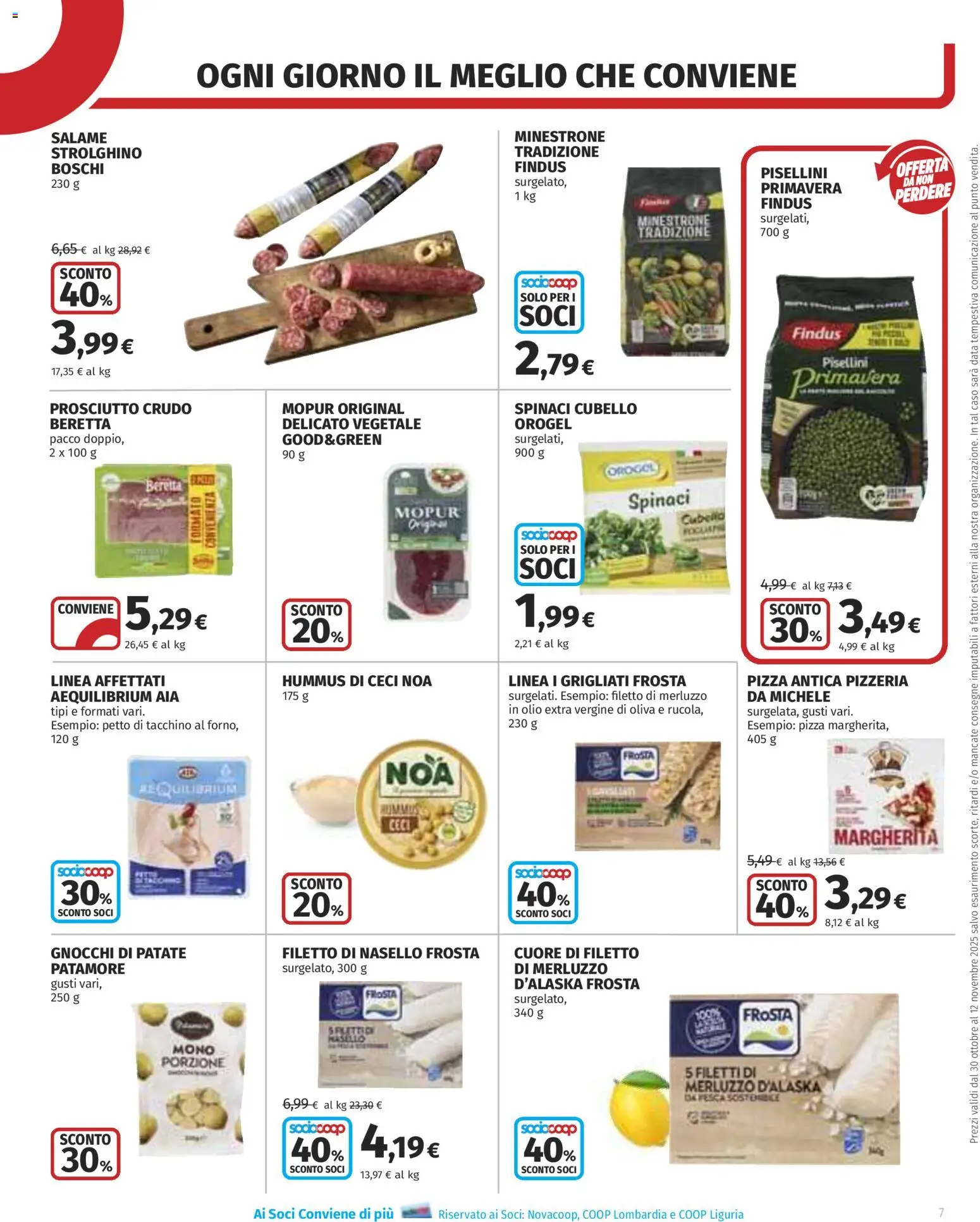 Volantino COOP del 30.10.2025 | Pagina: 7 | Prodotti: Pizza, Olio, Hummus, Data