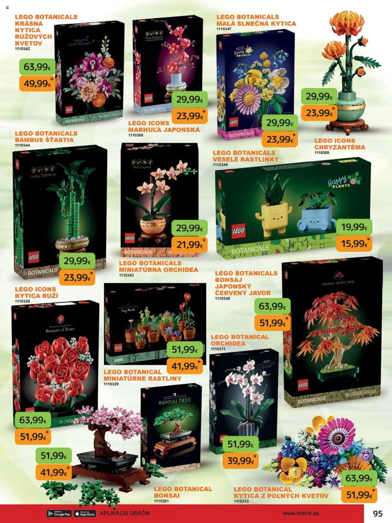 Nové Dráčik akcie – leták je platný od 03.10.2025 | Strana: 95 | Produkty: PC, LEGO, Orchidea