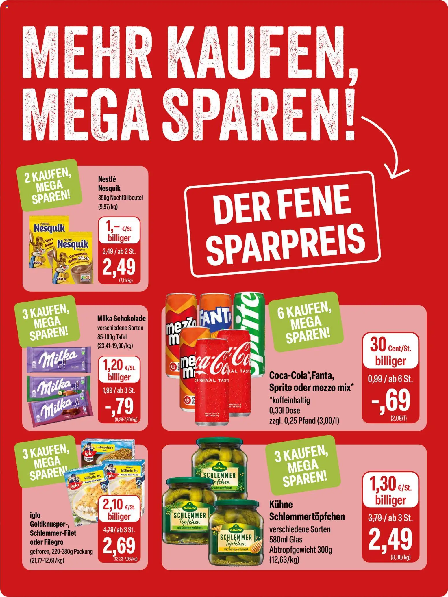 Feneberg Angebote – gültig ab 02.04.2026 | Seite: 10 | Produkte: Nesquik, Sprite, Schokolade, Milka schokolade