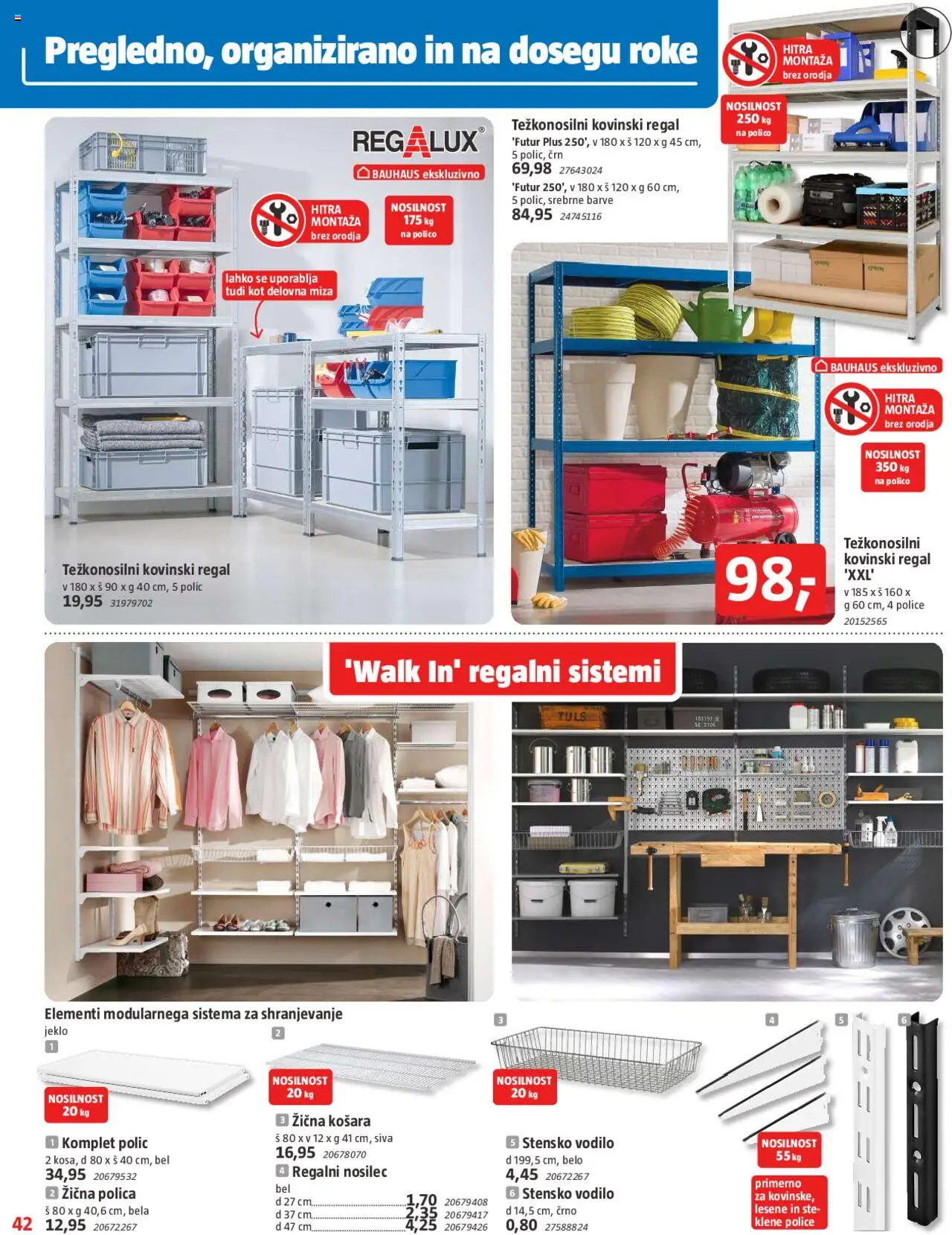 Bauhaus katalog │ velja od 31.07.2025 | Stran: 42 | Izdelki: Košara, Polica, Miza, Regal