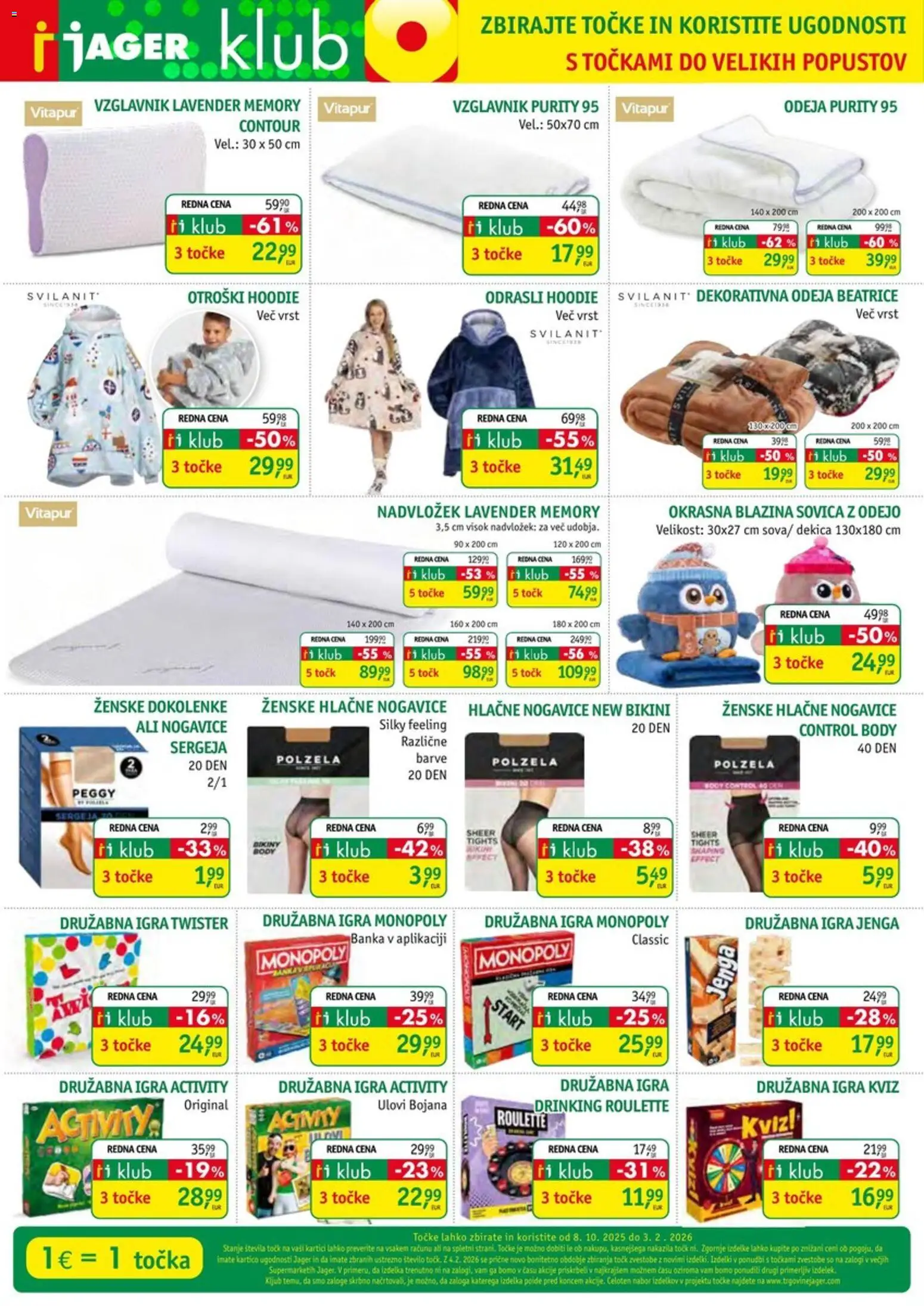 Novi Jager katalog ponudbe – veljaven od 01.04.2026 | Stran: 3 | Izdelki: Nadvložek, Odeja, Nogavice, Hlacne nogavice